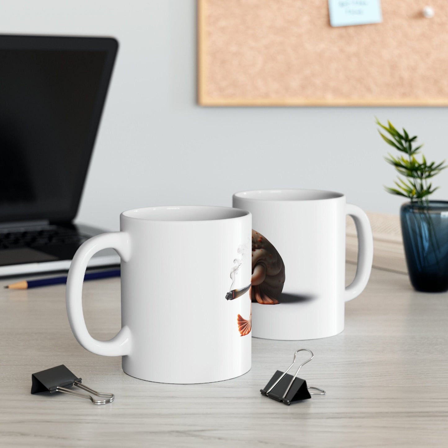 BLOBFISH - WEED Themed Coffee Mugs - Perfect Gift for Smokers, Stoners, Marijuana Lovers, Growers; Smoker - Wake and Bake