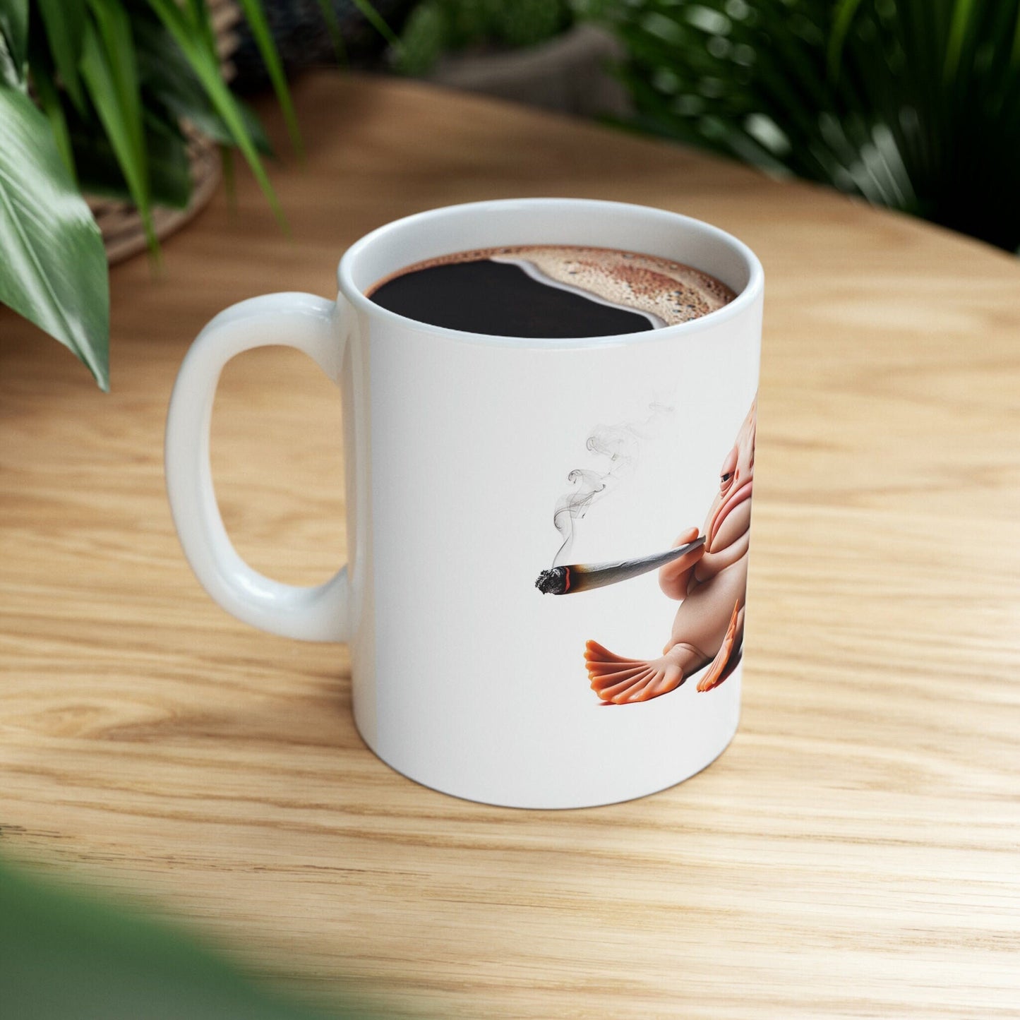 BLOBFISH - WEED Themed Coffee Mugs - Perfect Gift for Smokers, Stoners, Marijuana Lovers, Growers; Smoker - Wake and Bake
