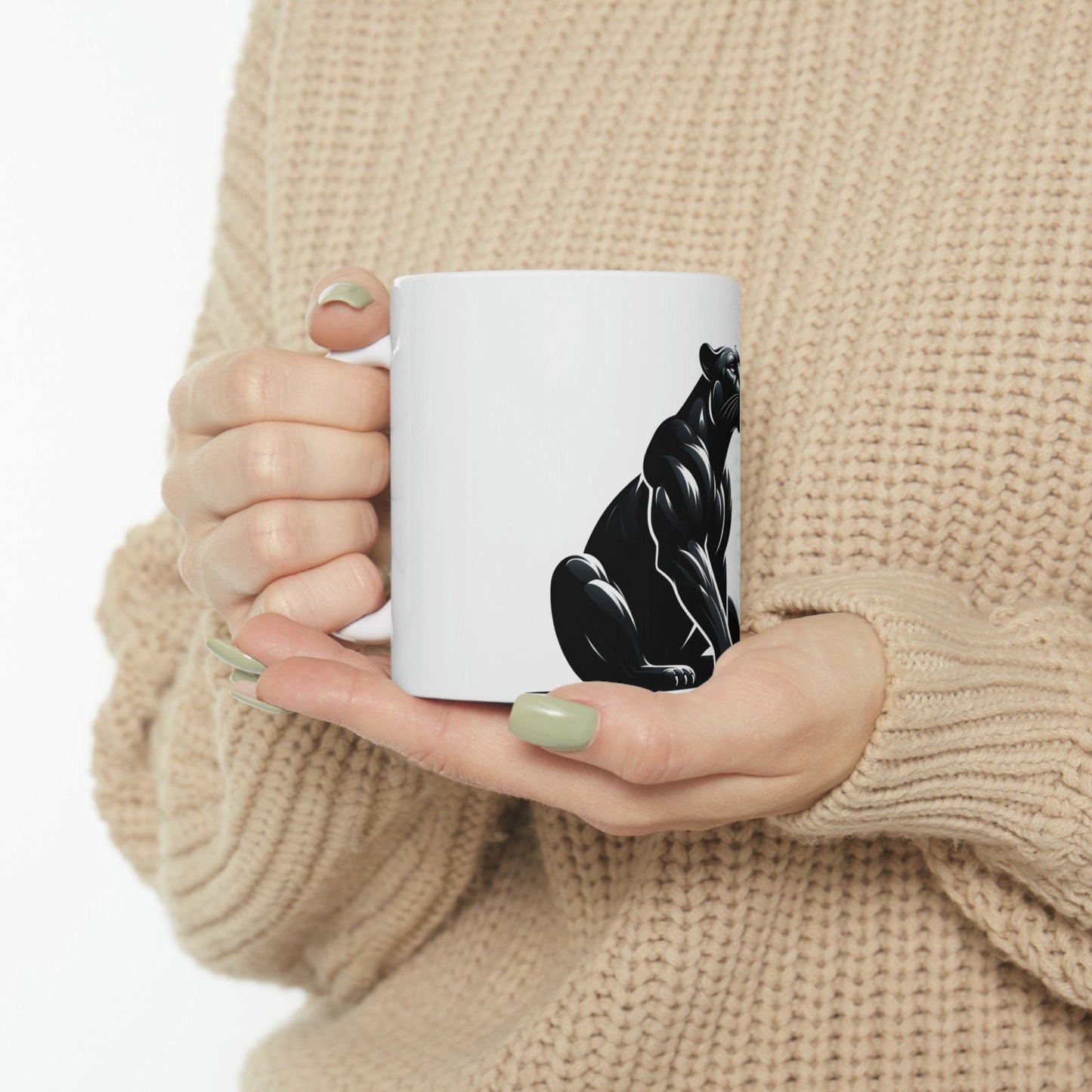 BLACK PANTHER - WEED Themed Coffee Mugs - Perfect Gift for Smokers, Stoners, Marijuana Lovers, Growers; Smoker - Wake and Bake