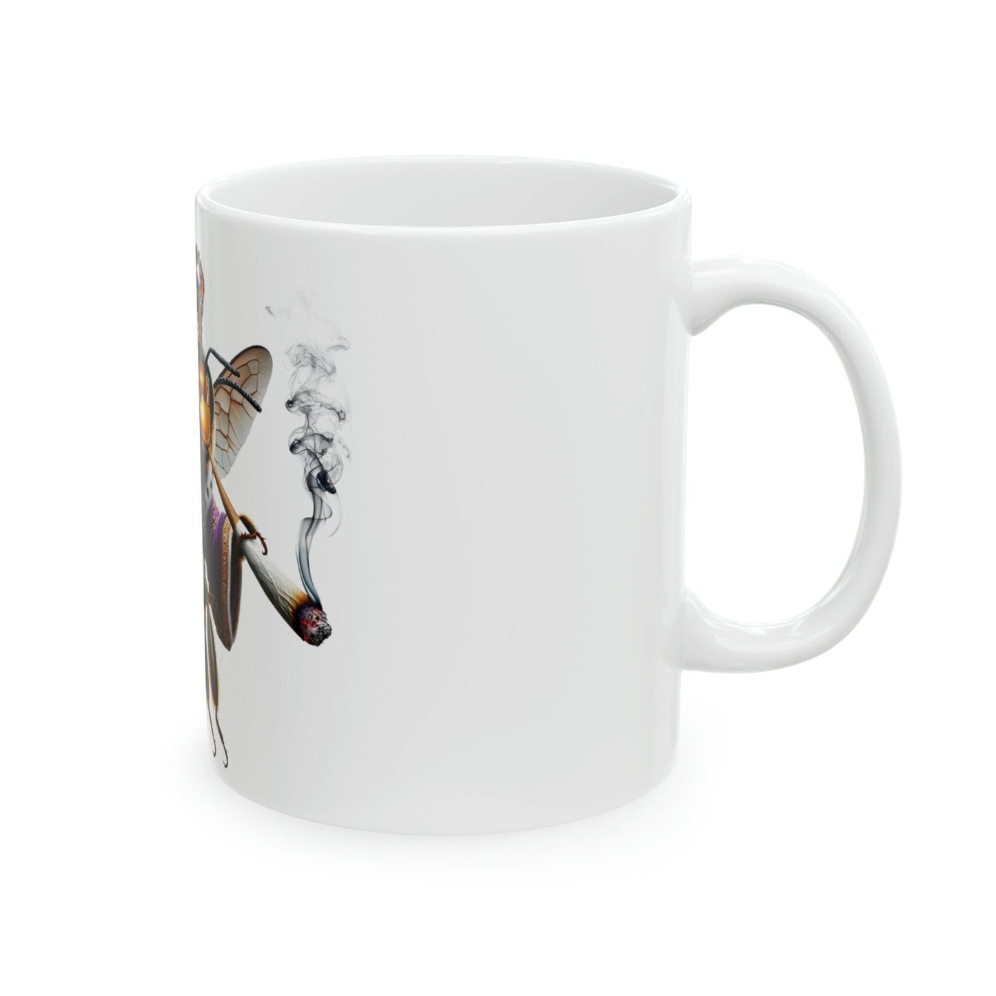 Queen BEE - WEED Themed Coffee Mugs - Perfect Gift for Smokers, Stoners, Marijuana Lovers, Growers; Smoker - Wake and Bake
