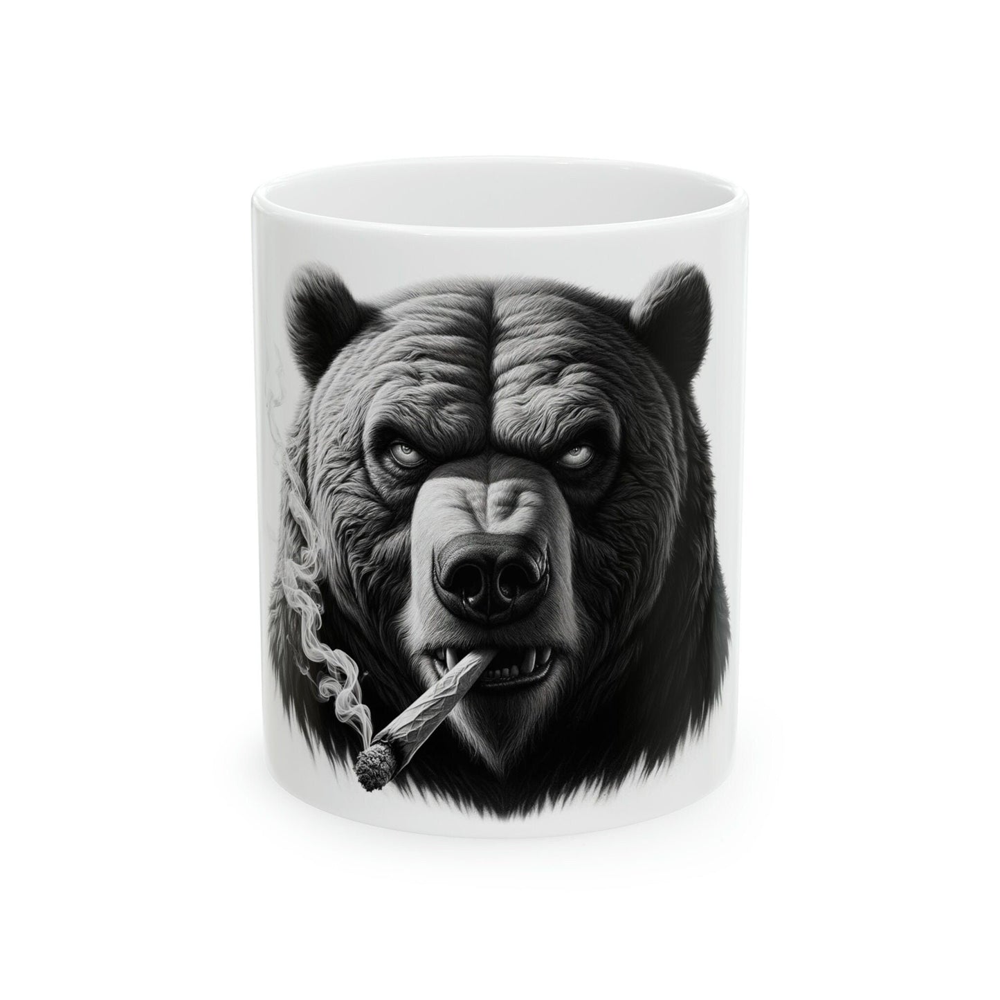 BEAR - WEED Themed Coffee Mugs - Perfect Gift for Smokers, Stoners, Marijuana Lovers, Growers; Smoker - Wake and Bake