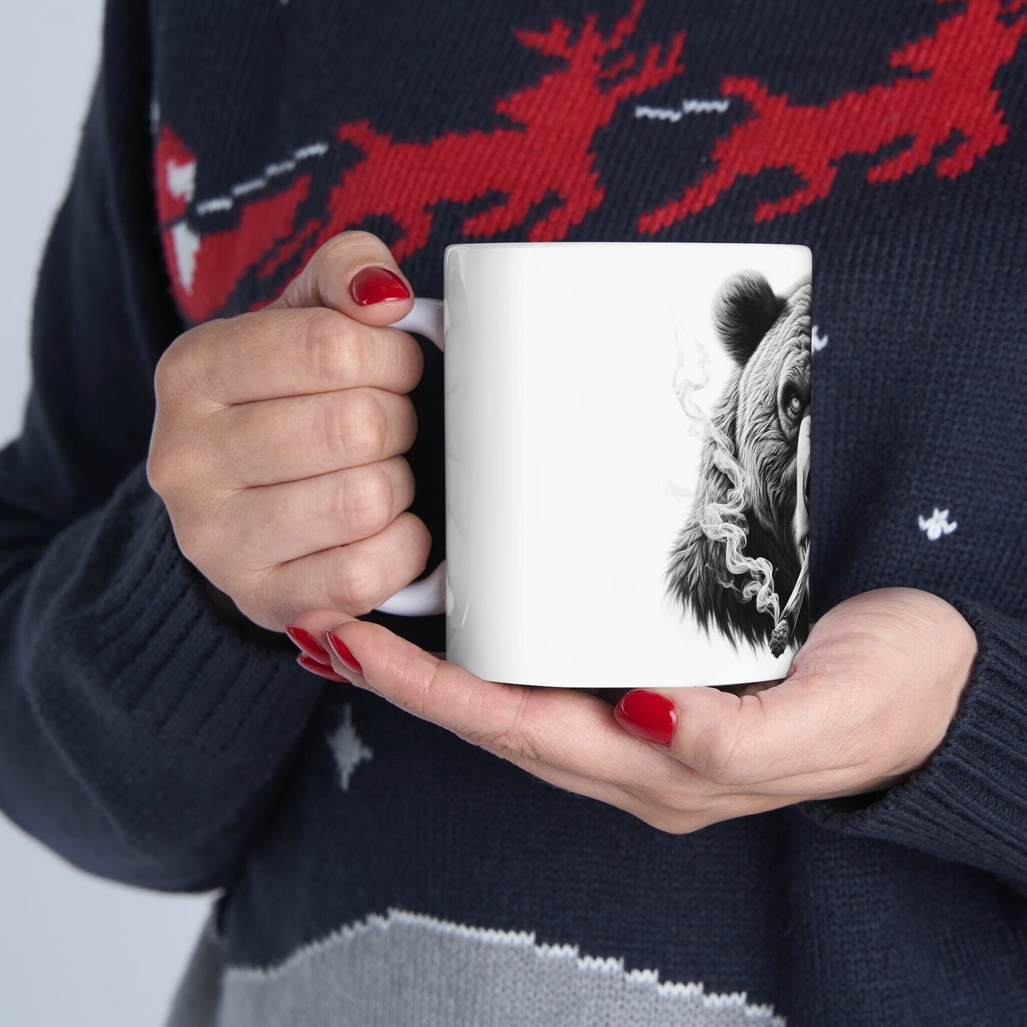 BEAR - WEED Themed Coffee Mugs - Perfect Gift for Smokers, Stoners, Marijuana Lovers, Growers; Smoker - Wake and Bake
