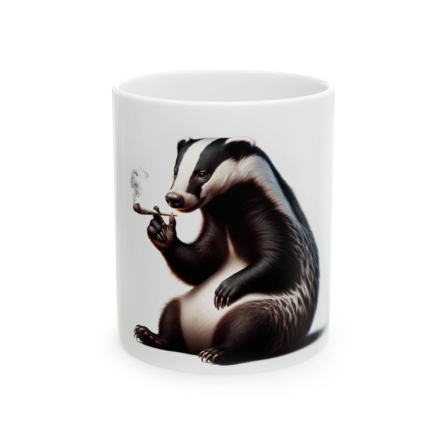 BADGER - WEED Themed Coffee Mugs - Perfect Gift for Smokers, Stoners, Marijuana Lovers, Growers; Smoker - Wake and Bake