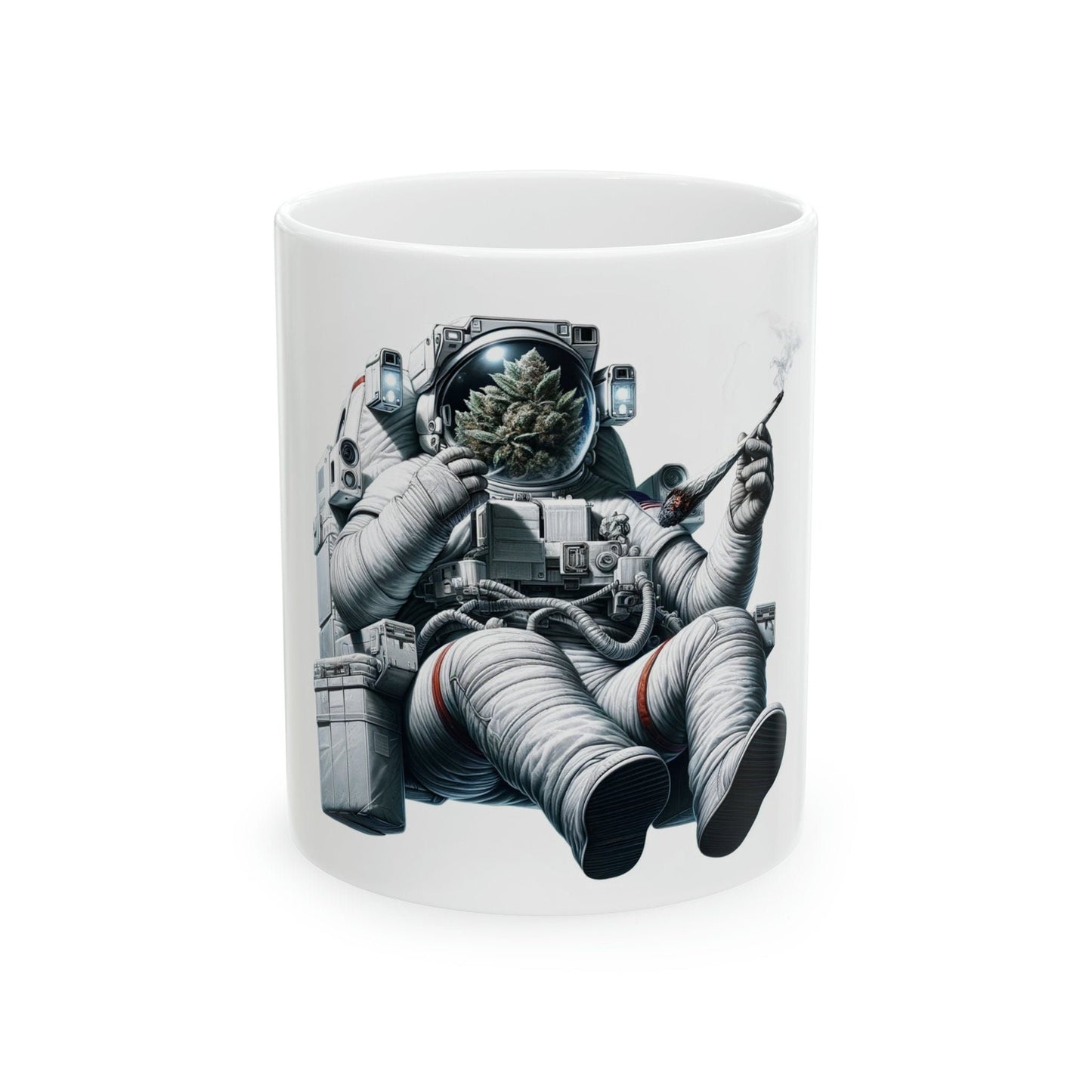 ASTRONAUT - WEED Themed Coffee Mugs - Perfect Gift for Smokers, Stoners, Marijuana Lovers, Growers; Smoker - Wake and Bake
