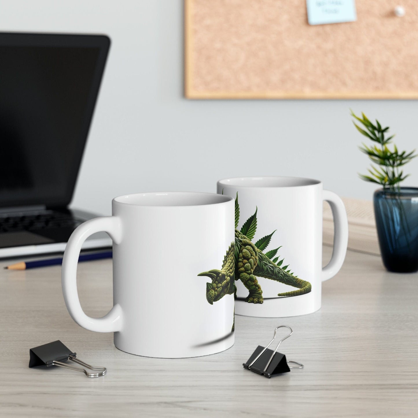 WEED ANKYLOSAUR - Marijuana Themed Coffee Mugs - Perfect Gift for Smokers, Stoners, Marijuana Lovers, Growers; Weed Mug for Wake and Bake