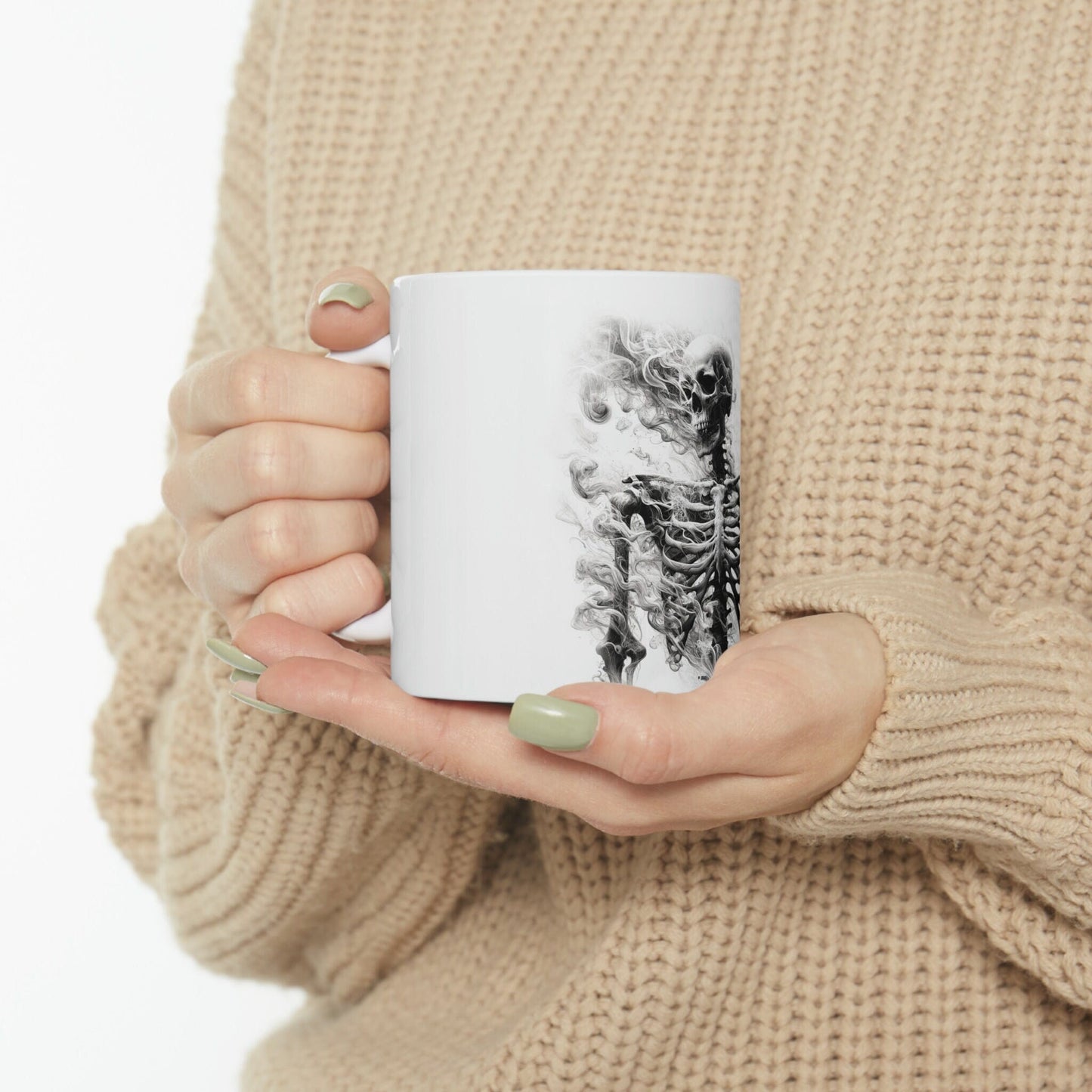 SKELETON - WEED Themed Coffee Mugs - Perfect Gift for Smokers, Stoners, Marijuana Lovers, Growers; Smoker Enthusiasts