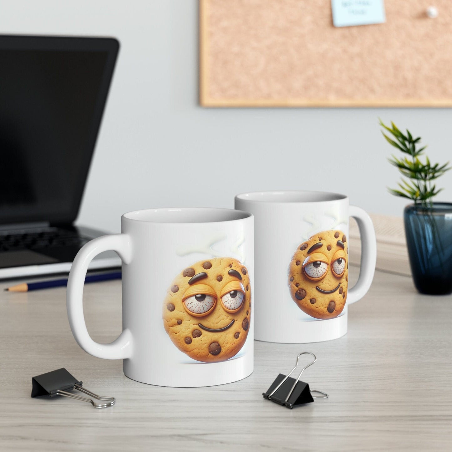 BAKED Cookie Mug - WEED Themed Coffee Mugs - Perfect Gift for Smokers, Stoners, Marijuana Lovers, Growers; Smoker Enthusiast - Wake and Bake