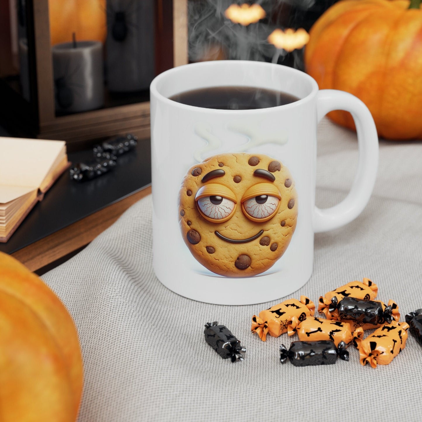 BAKED Cookie Mug - WEED Themed Coffee Mugs - Perfect Gift for Smokers, Stoners, Marijuana Lovers, Growers; Smoker Enthusiast - Wake and Bake