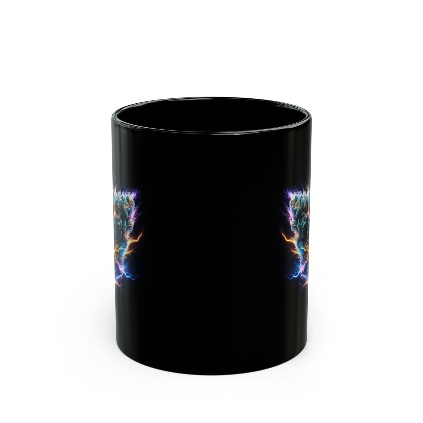 CHARGED WEED - BLACK Themed Coffee Mugs - Perfect Gift for Smokers, Stoners, Marijuana Lovers, Growers; Weed or Smoke Enthusiasts