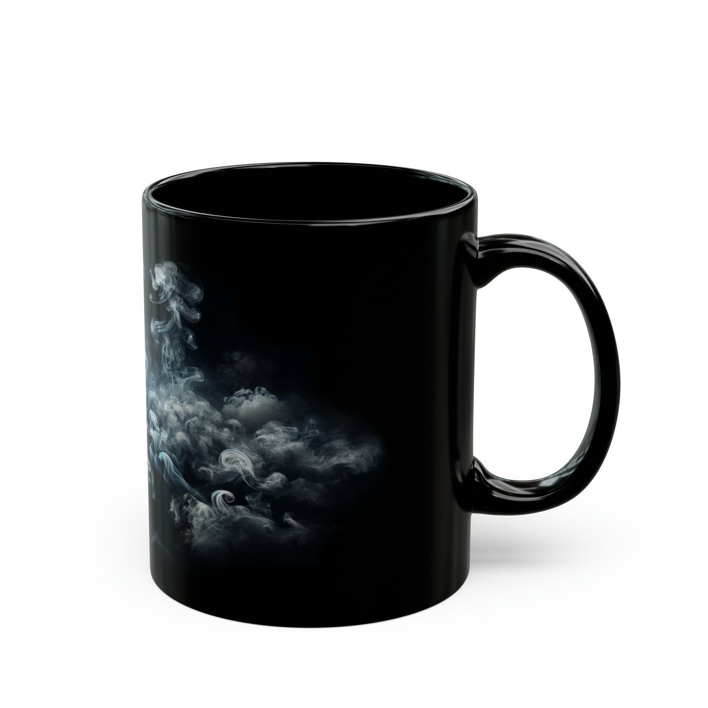SMOKE Mug - BLACK Themed Coffee Mugs - Perfect Gift for Smokers, Stoners, Marijuana Lovers, Growers; Weed or Smoke Enthusiasts