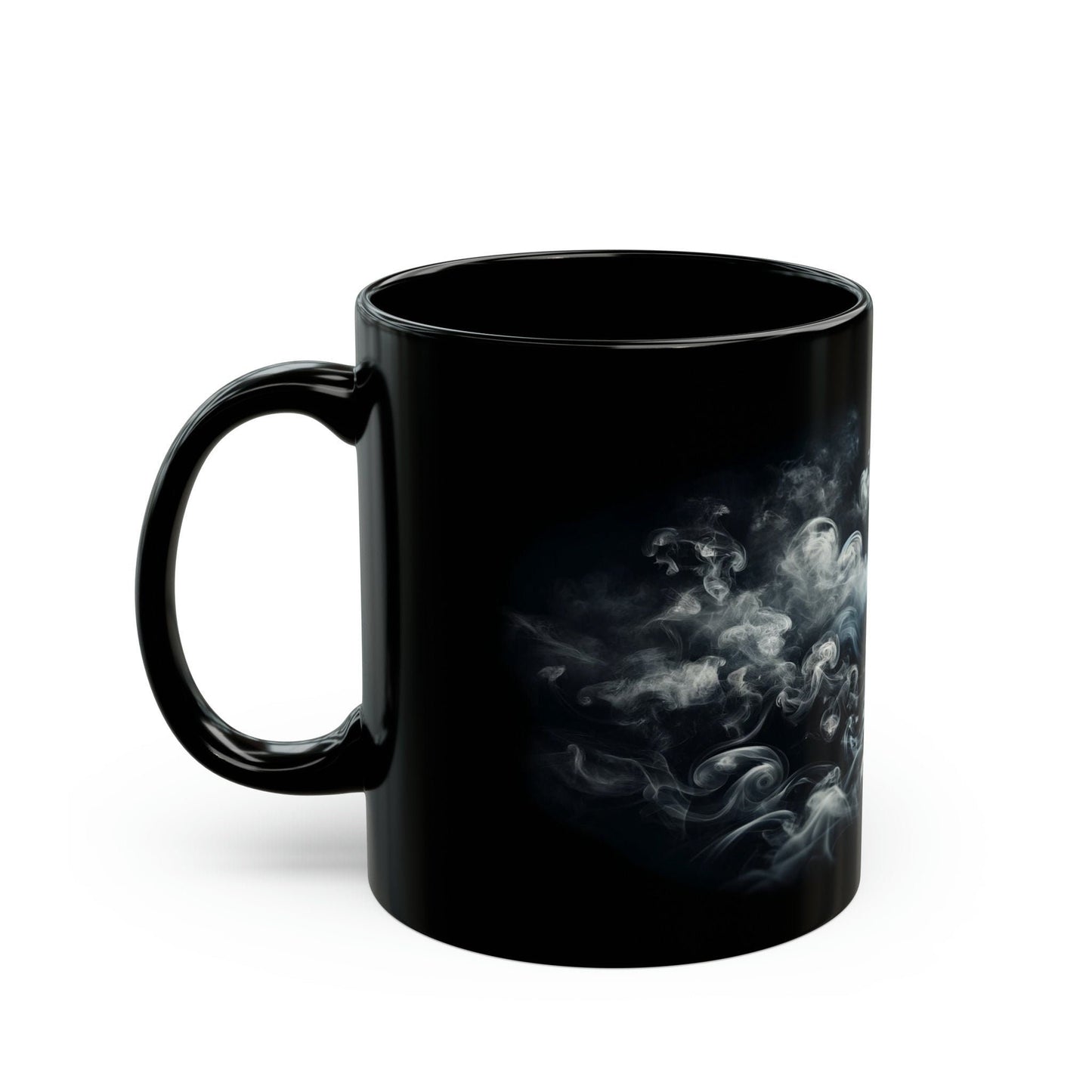 SMOKE Mug - BLACK Themed Coffee Mugs - Perfect Gift for Smokers, Stoners, Marijuana Lovers, Growers; Weed or Smoke Enthusiasts