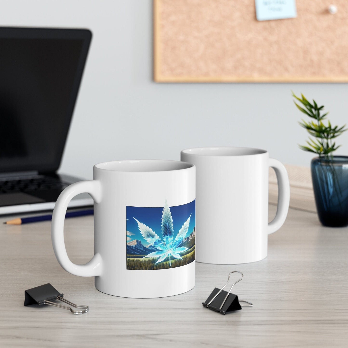 WYOMING Weed Mug - State Themed Coffee Mugs, Marijuana Graphic - Perfect Gift for Smokers, Weed Lovers, Stoners - Cannabis Decor