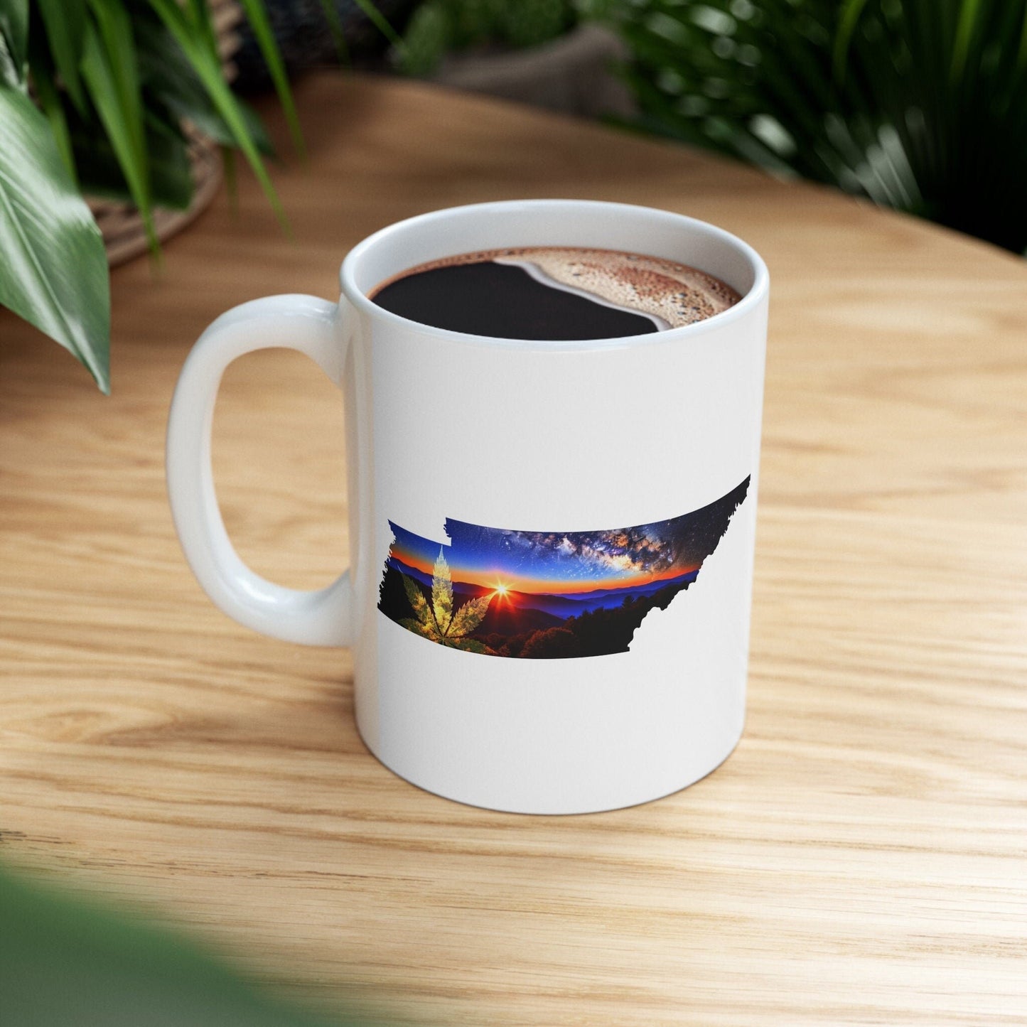 TENNESSEE Weed Mug - State Themed Coffee Mugs, Marijuana Graphic - Perfect Gift for Smokers, Weed Lovers, Stoners - Cannabis Decor