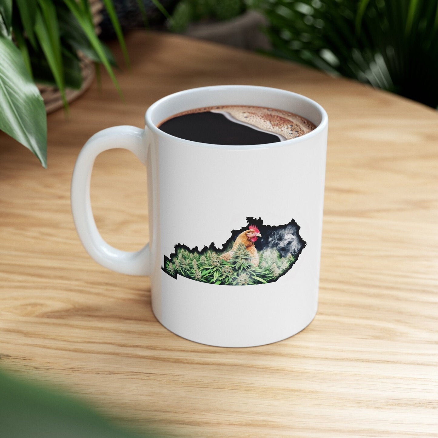 KENTUCKY Weed Mug - State Themed Coffee Mugs, Marijuana Graphic - Perfect Gift for Smokers, Weed Lovers, Stoners - Cannabis Decor