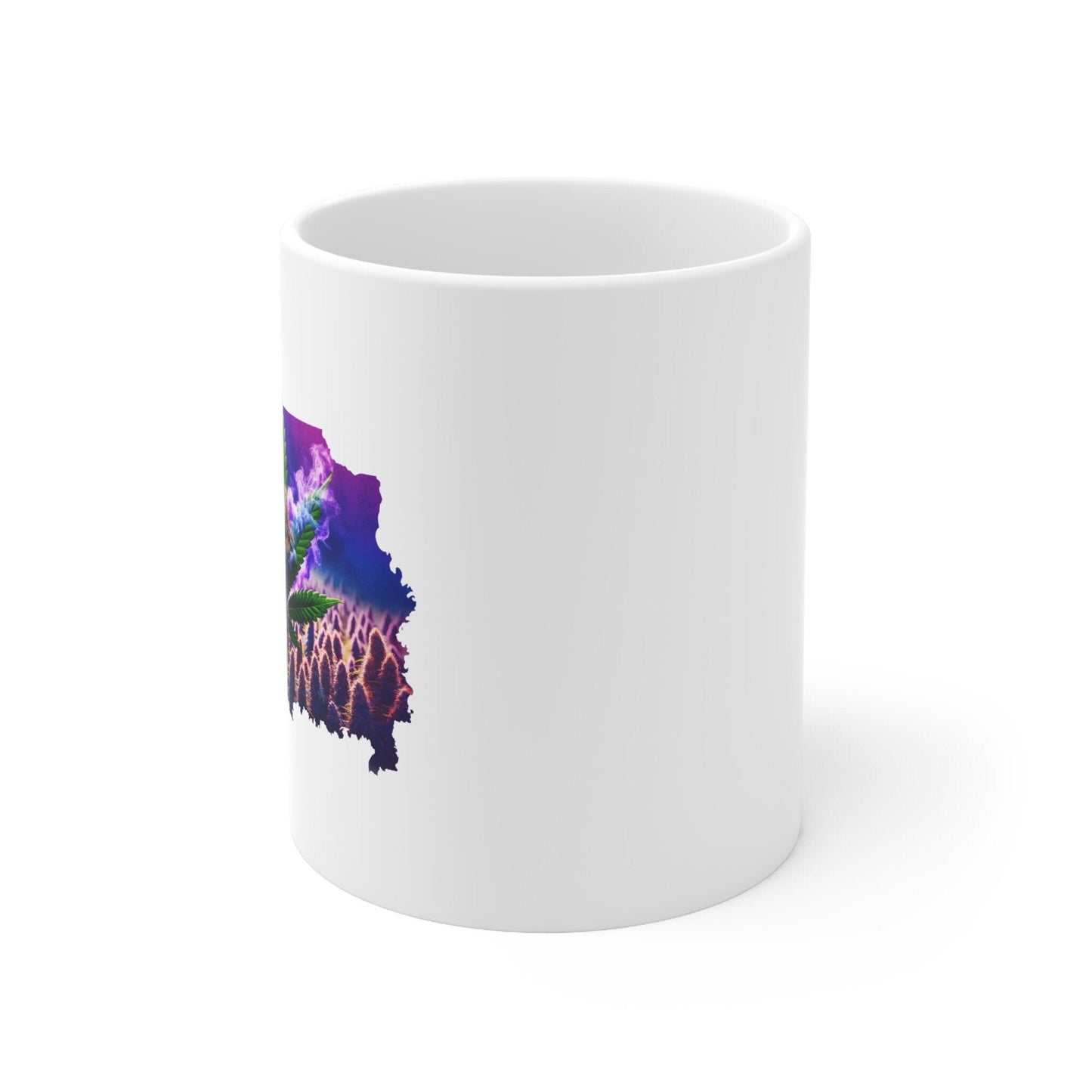 KANSAS Weed Mug - State Themed Coffee Mugs, Marijuana Graphic - Perfect Gift for Smokers, Weed Lovers, Stoners - Cannabis Decor