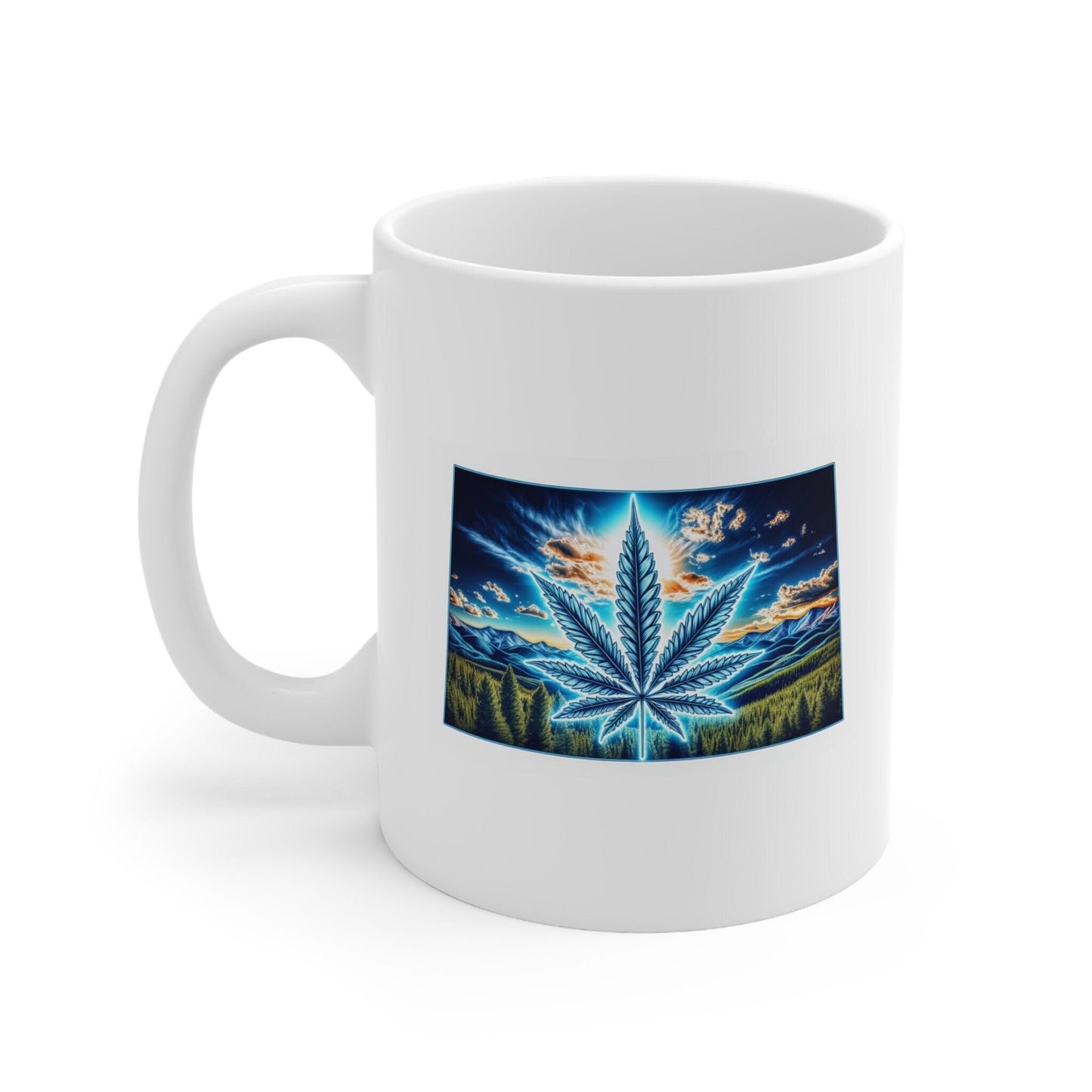 COLORADO Weed Mug - State Themed Coffee Mugs, Marijuana Graphic - Perfect Gift for Smokers, Weed Lovers, Stoners - Cannabis Decor