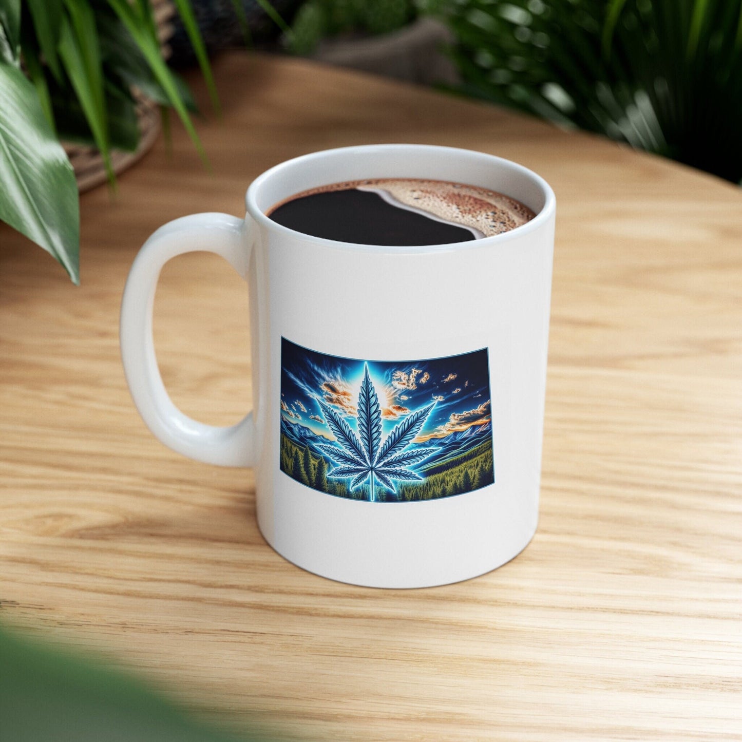 COLORADO Weed Mug - State Themed Coffee Mugs, Marijuana Graphic - Perfect Gift for Smokers, Weed Lovers, Stoners - Cannabis Decor