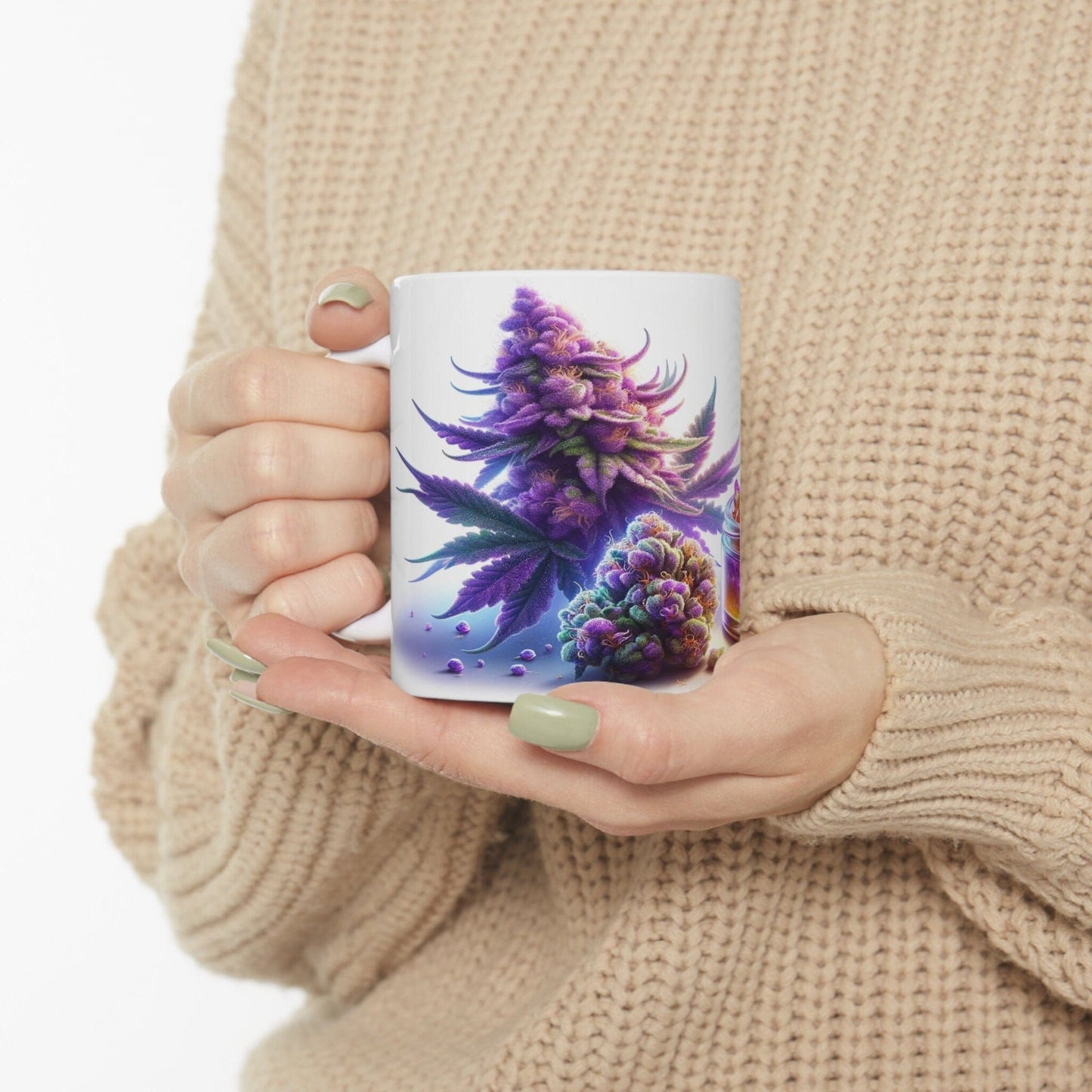 WEED/WAX MUG - Marijuana Themed Coffee Mugs, Weed and Wax Concentrate Graphic - Perfect Gift for Smokers, Weed Lovers, Stoners - Dabs Gifts