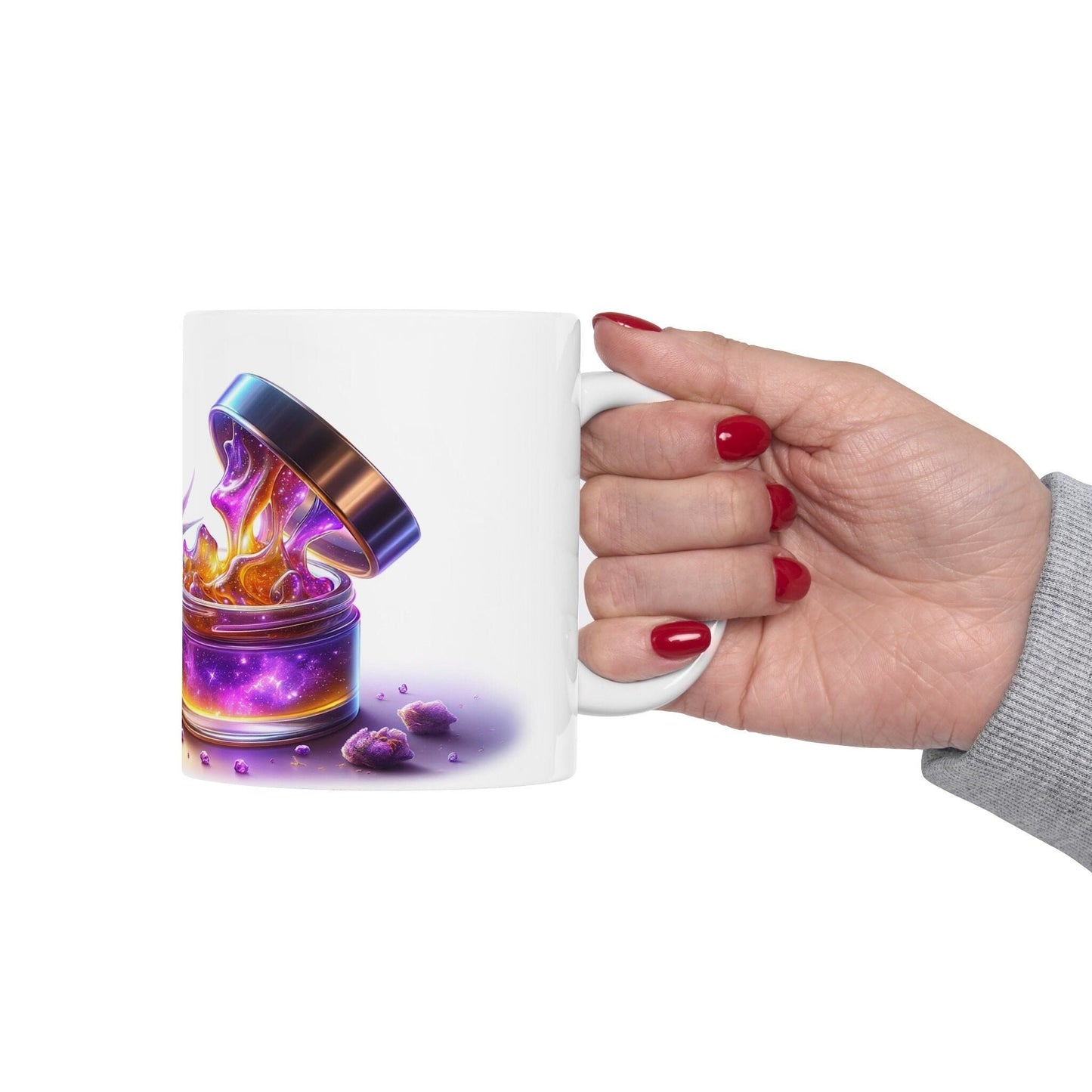 WEED/WAX MUG - Marijuana Themed Coffee Mugs, Weed and Wax Concentrate Graphic - Perfect Gift for Smokers, Weed Lovers, Stoners - Dabs Gifts