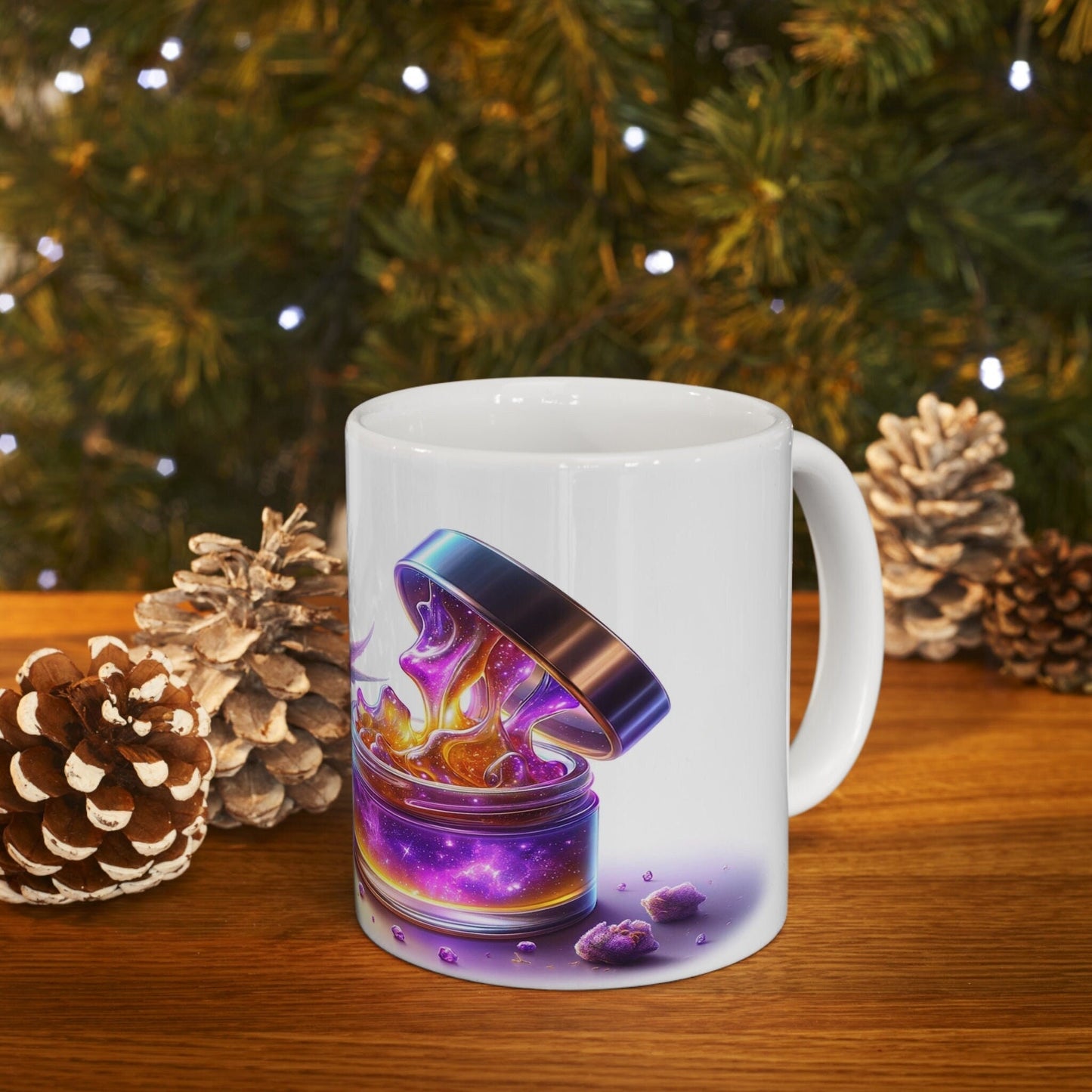WEED/WAX MUG - Marijuana Themed Coffee Mugs, Weed and Wax Concentrate Graphic - Perfect Gift for Smokers, Weed Lovers, Stoners - Dabs Gifts