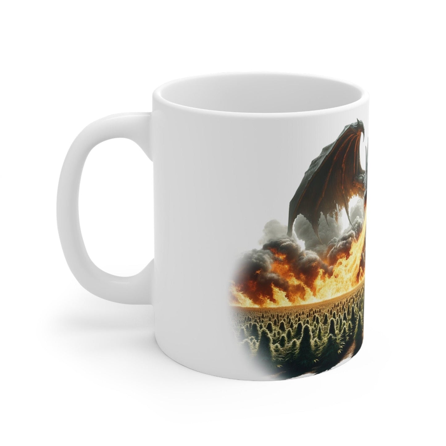 WEED DRAGON - Marijuana Themed Coffee Mugs, Weed Graphic - Perfect Gift for Smokers, Weed Lovers, Stoners - Cannabis Decor