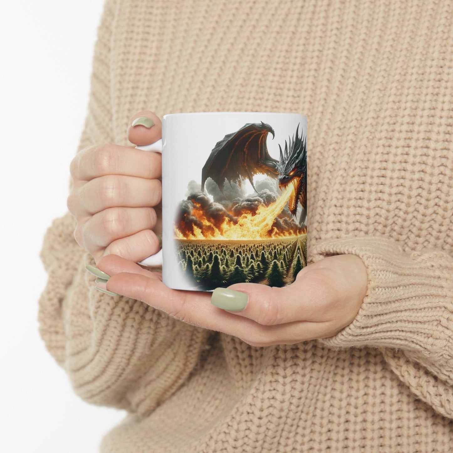 WEED DRAGON - Marijuana Themed Coffee Mugs, Weed Graphic - Perfect Gift for Smokers, Weed Lovers, Stoners - Cannabis Decor