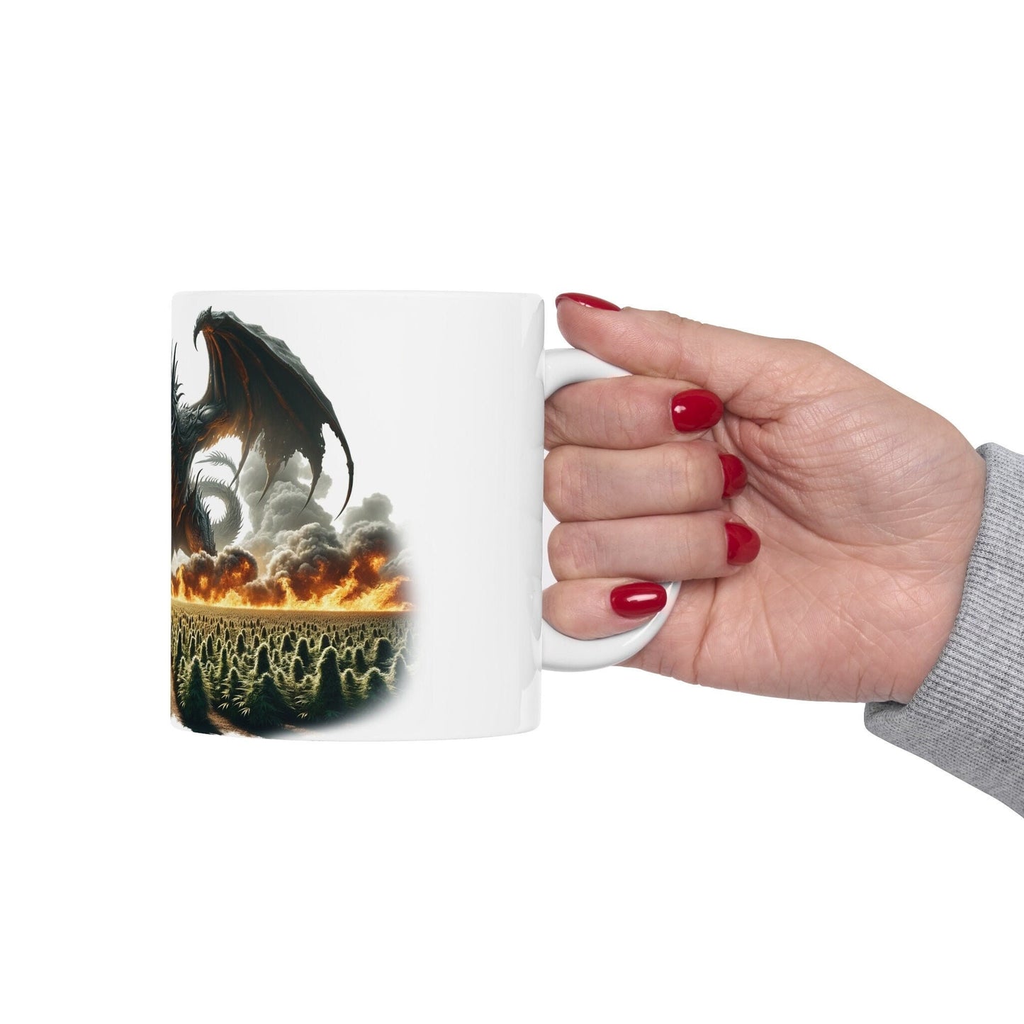 WEED DRAGON - Marijuana Themed Coffee Mugs, Weed Graphic - Perfect Gift for Smokers, Weed Lovers, Stoners - Cannabis Decor