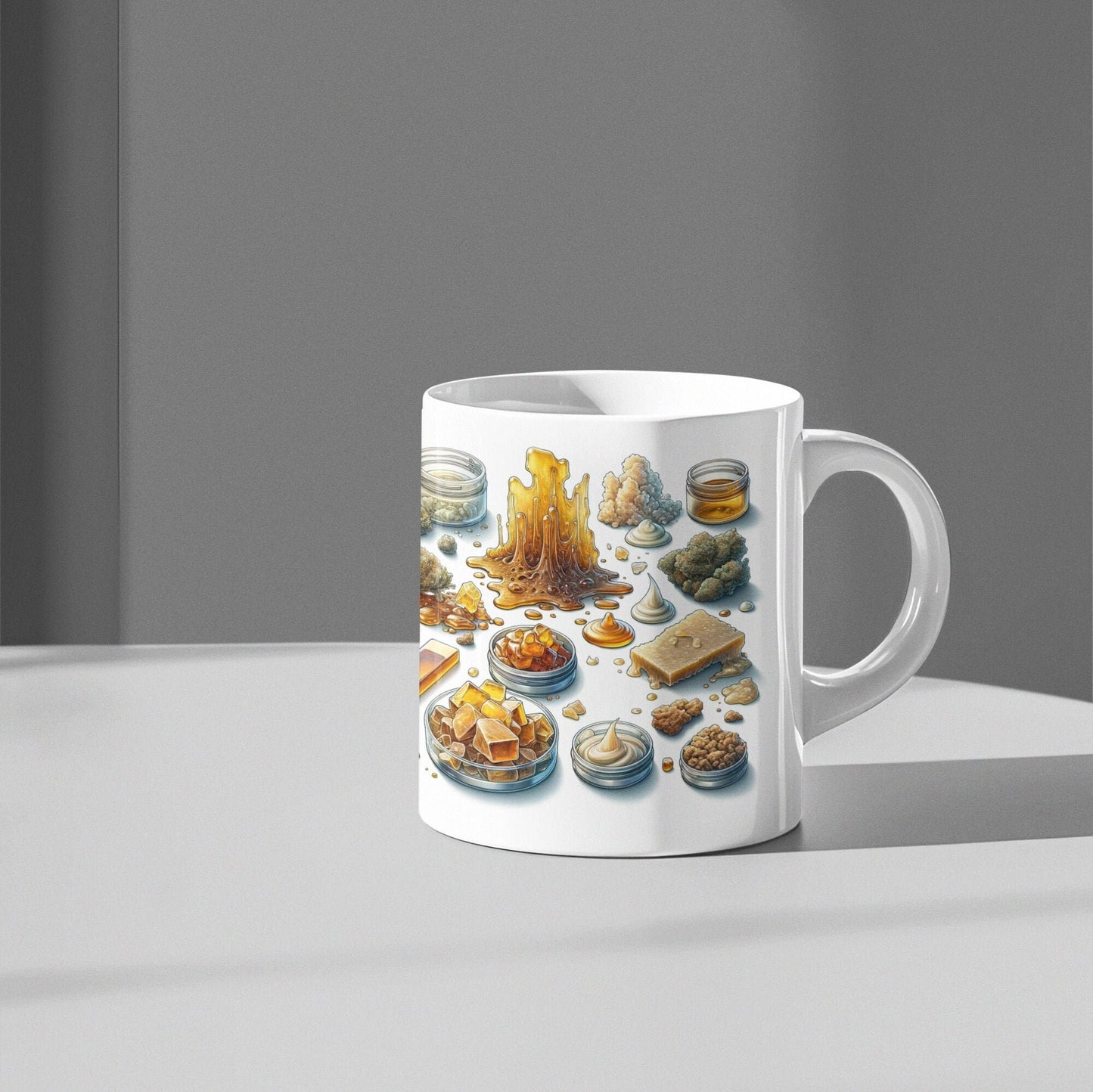 WEED and WAX - Weed Themed Coffee Mugs; Marijuana Mugs - Cannabis Decor - Gift for Smokers, Stoners; Wake and Bake Essentials