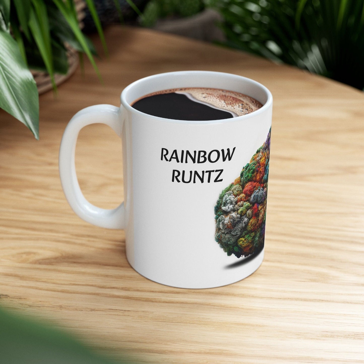 RAINBOW RUNTZ - Weed Coffee Mug (11oz) - Perfect Strains Gift for Smokers, Stoners, Growers; Wake & Bake Mug / 420 Weed Mug, Marijuana Gift