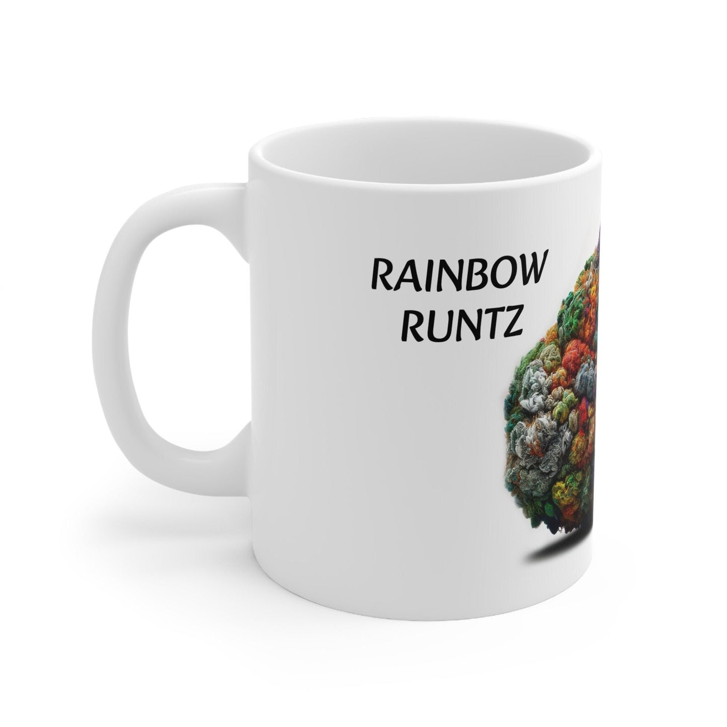 RAINBOW RUNTZ - Weed Coffee Mug (11oz) - Perfect Strains Gift for Smokers, Stoners, Growers; Wake & Bake Mug / 420 Weed Mug, Marijuana Gift