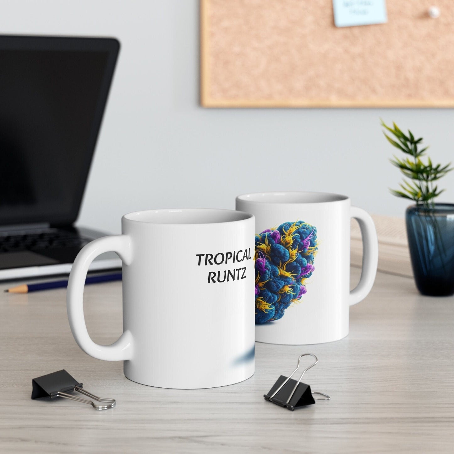 TROPICAL RUNTZ - Weed Coffee Mug (11oz) - Perfect Strains Gift for Smokers, Stoners, Growers; Wake and Bake / 420 Weed Mug, Marijuana Gift