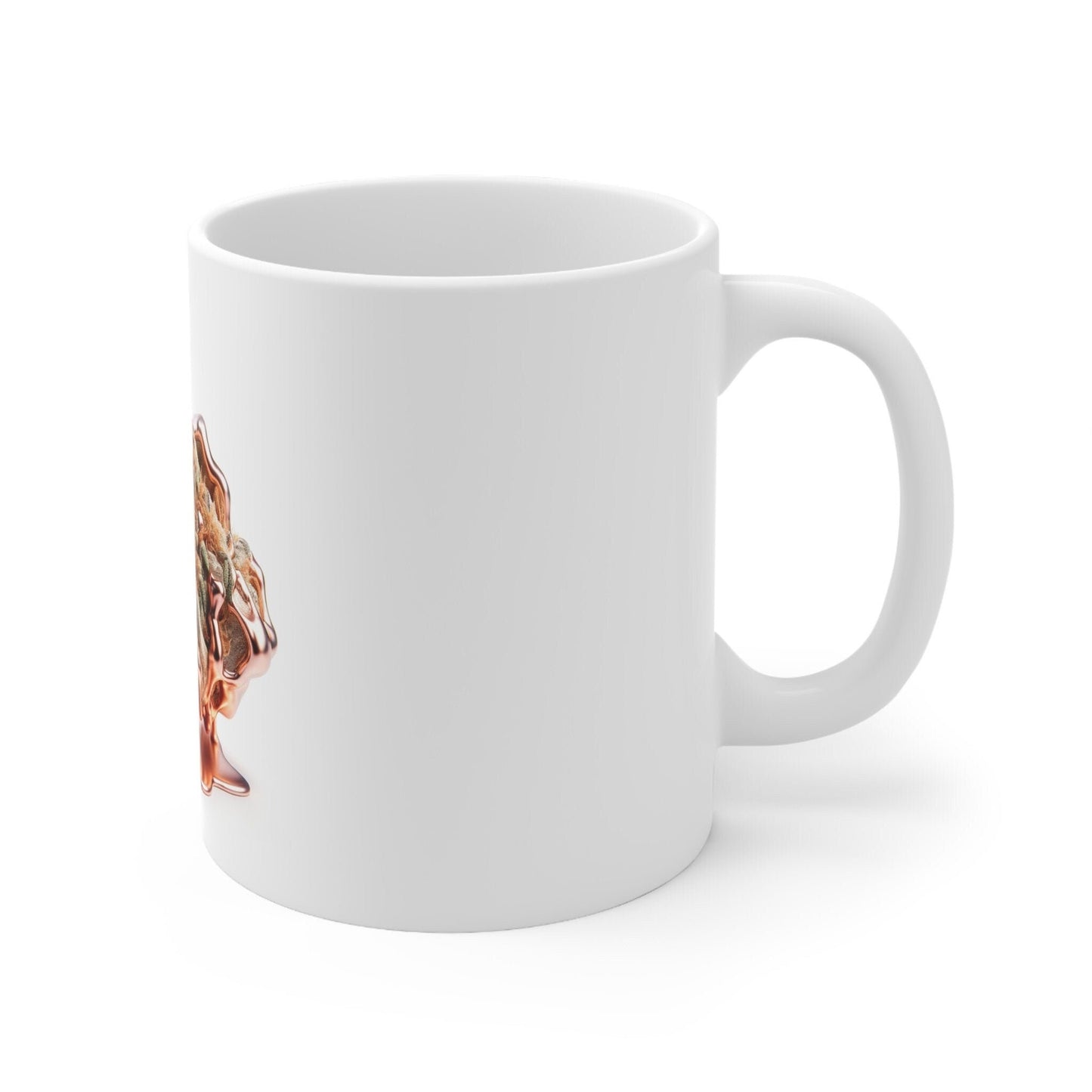 ROSE GOLD - Weed Coffee Mug (11oz) - Perfect Strains Gift for Smokers, Stoners, Growers; Wake and Bake Mug / 420 Weed Mug, Marijuana Gift