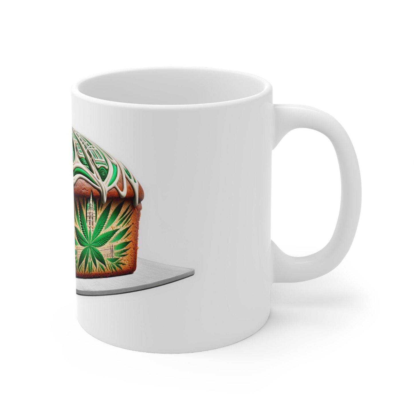 LONDON POUND CAKE - Weed Coffee Mug (11oz) - Perfect Strains Gift for Smokers, Stoners, Growers; Wake & Bake / 420 Weed Mug, Marijuana Gift