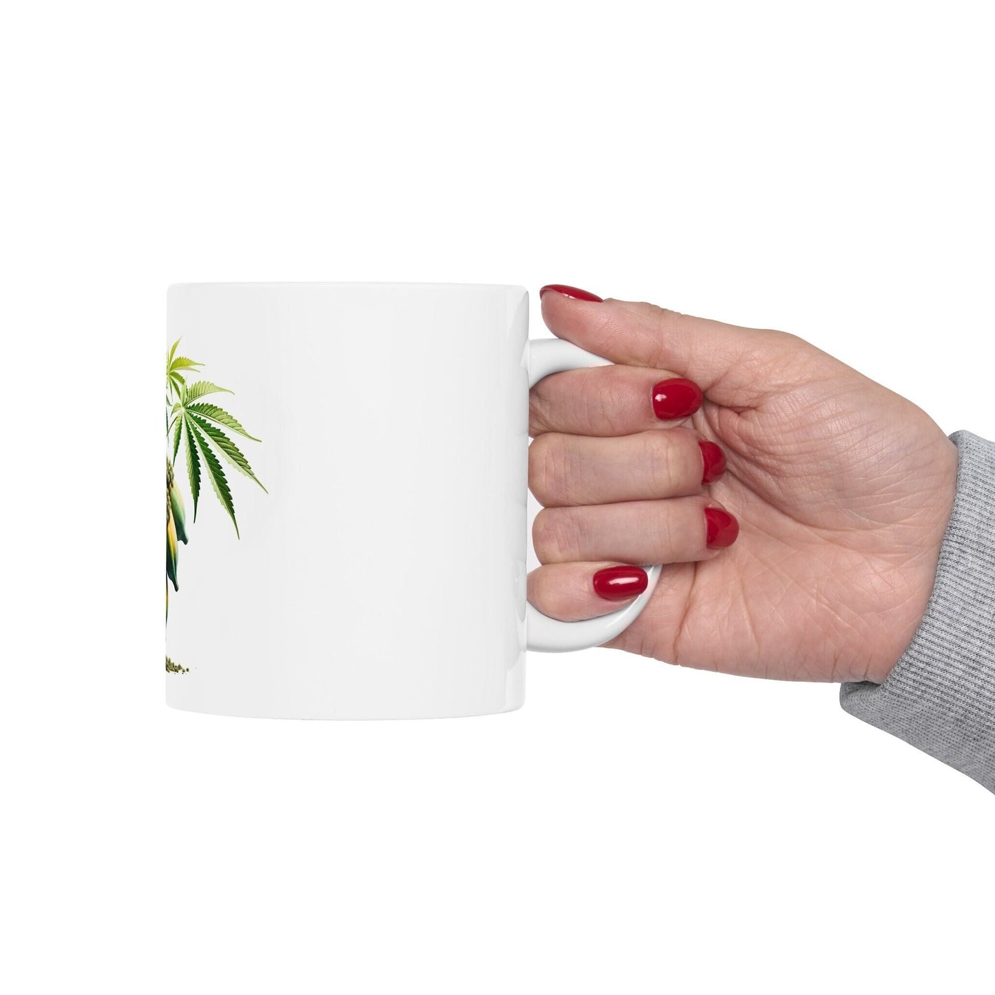PAPAYA - Weed Coffee Mug (11oz) - Perfect Strains Gift for Smokers, Stoners, Growers; Wake and Bake Mug / 420 Weed Mug, Marijuana Gift