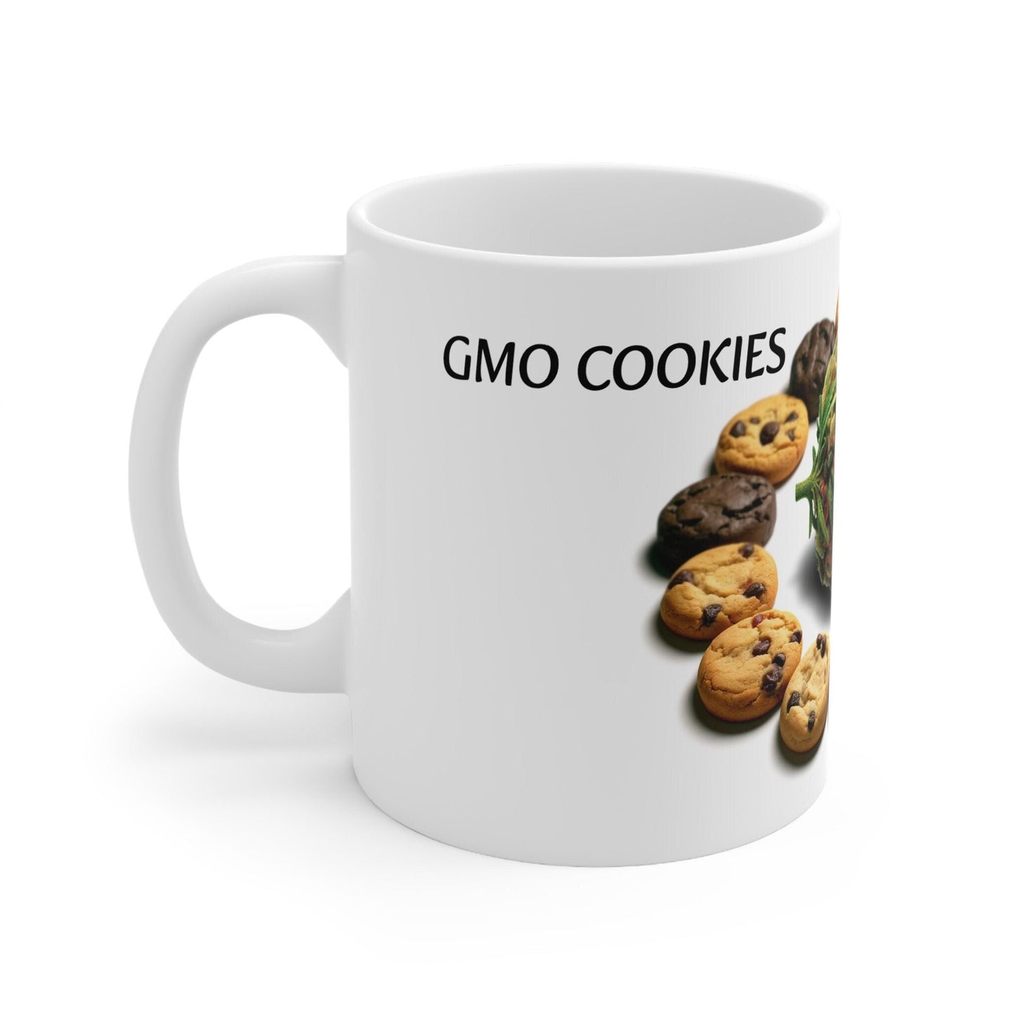 GMO COOKIES - Weed Coffee Mug (11oz) - Perfect Strains Gift for Smokers, Stoners, Growers; Wake and Bake Mug / 420 Weed Mug, Marijuana Gift