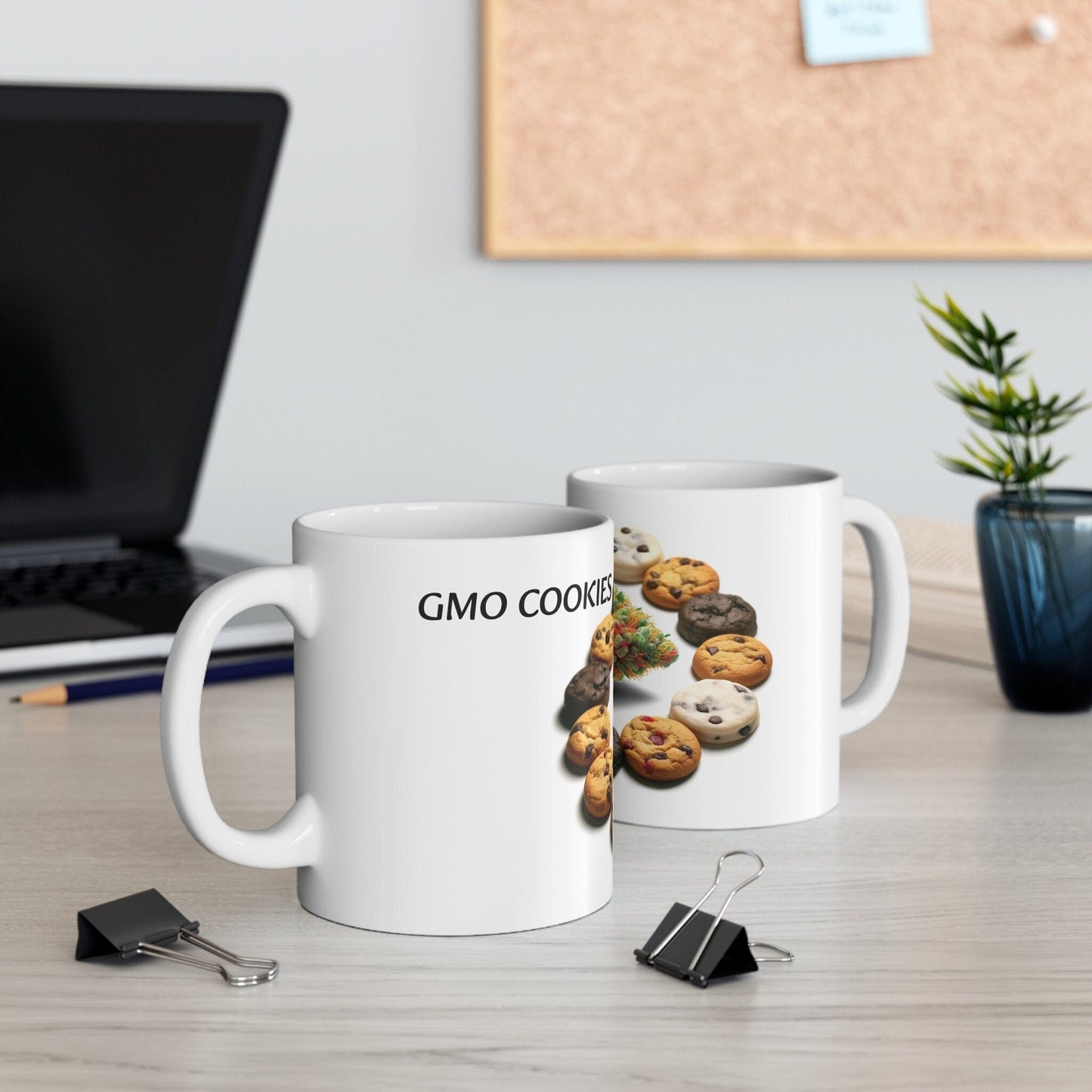 GMO COOKIES - Weed Coffee Mug (11oz) - Perfect Strains Gift for Smokers, Stoners, Growers; Wake and Bake Mug / 420 Weed Mug, Marijuana Gift