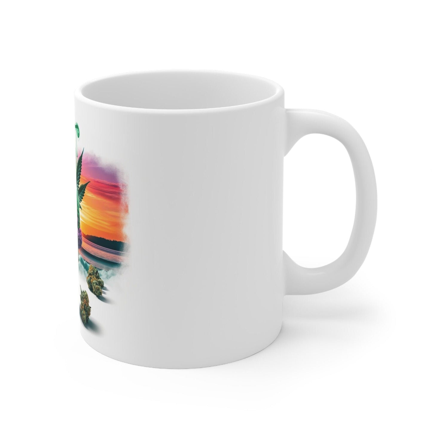 SUNSET SHERBERT - Weed Coffee Mug (11oz) - Perfect Strains Gift for Smokers, Stoners, Growers; Wake and Bake / 420 Weed Mug, Marijuana Gift