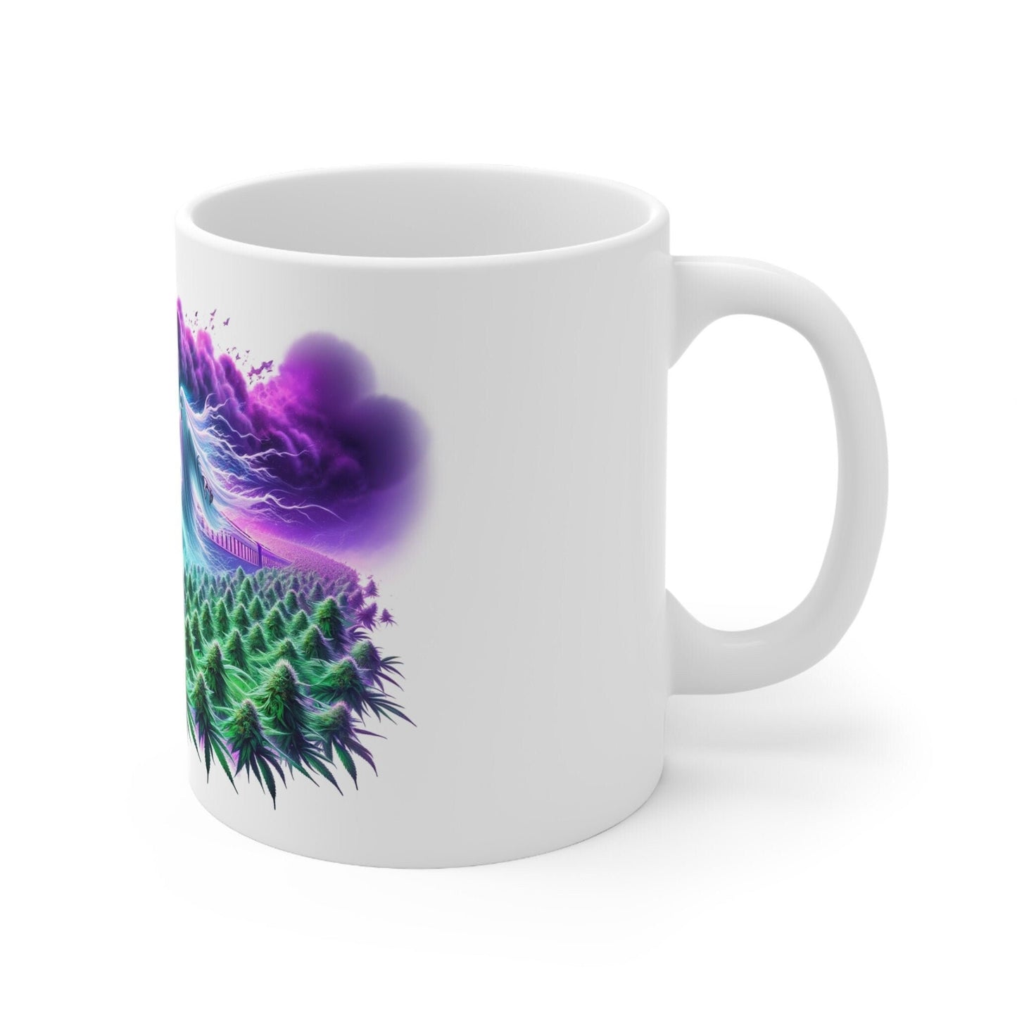 GHOST TRAIN HAZE - Weed Coffee Mug (11oz) - Perfect Strains Gift for Smokers, Stoners, Growers; Wake and Bake / 420 Weed Mug, Marijuana Gift