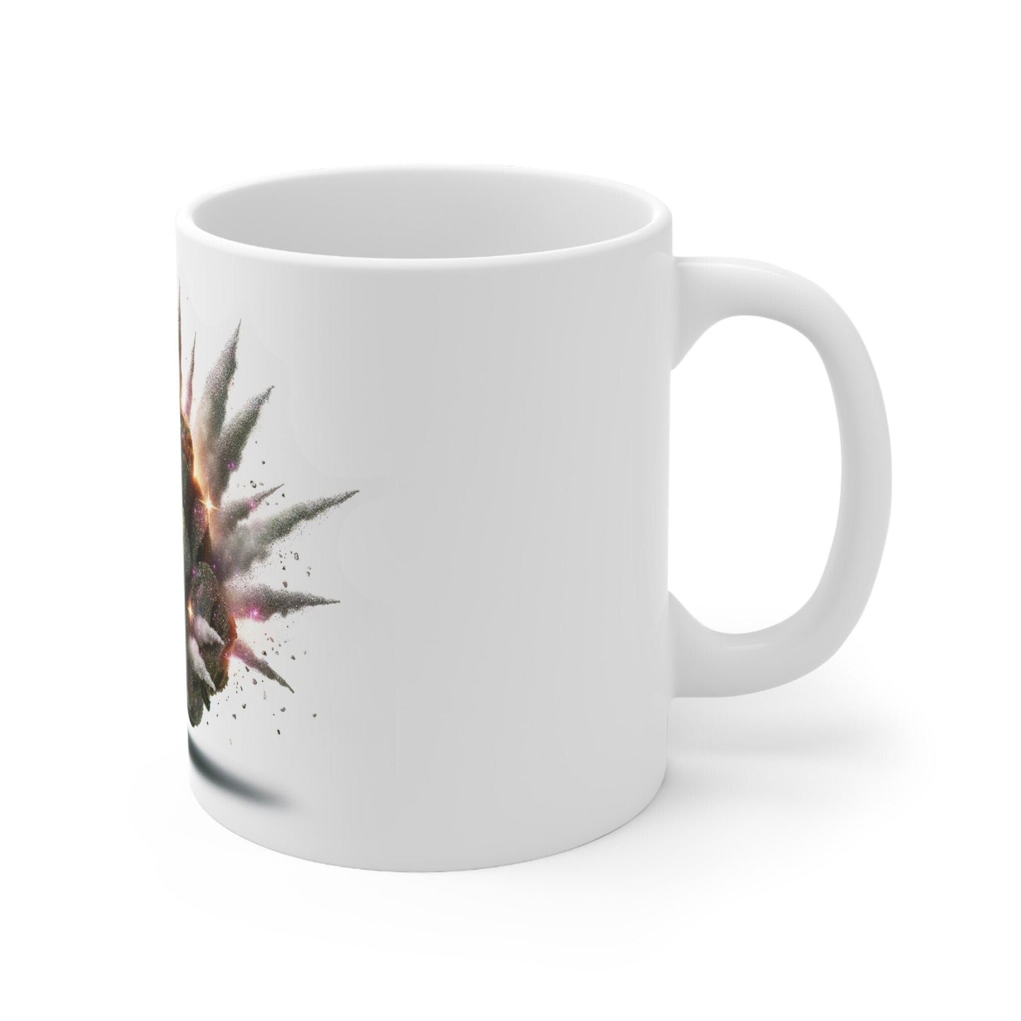 GLITTER BOMB - Weed Coffee Mug (11oz) - Perfect Strains Gift for Smokers, Stoners, Growers; Wake and Bake Mug / 420 Weed Mug, Marijuana Gift