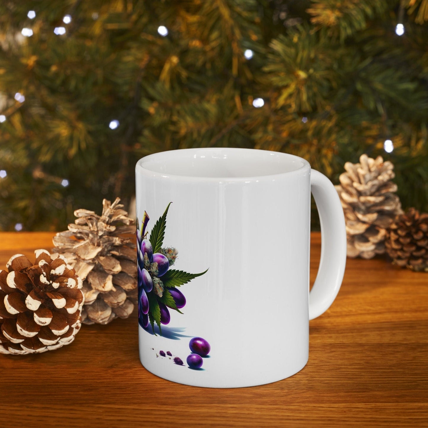 FROSTED GRAPES - Weed Coffee Mug (11oz) - Perfect Strains Gift for Smokers, Stoners, Growers; Wake & Bake Mug / 420 Weed Mug, Marijuana Gift