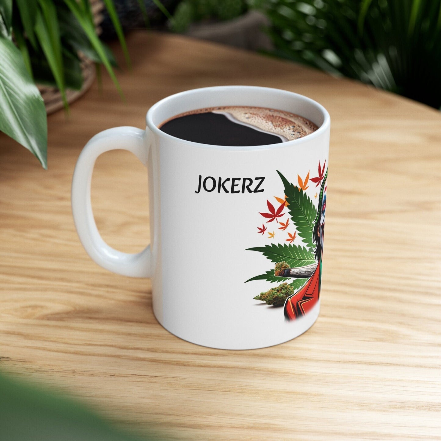 JOKERZ - Weed Coffee Mug (11oz) - Perfect Strains Gift for Smokers, Stoners, Growers; Wake and Bake Mug / 420 Weed Mug, Marijuana Gift