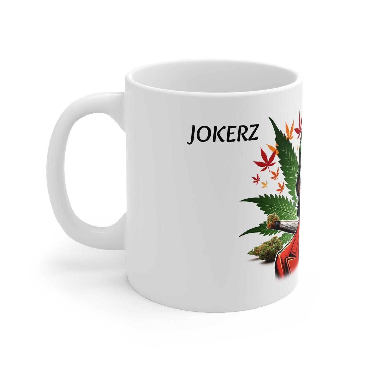 JOKERZ - Weed Coffee Mug (11oz) - Perfect Strains Gift for Smokers, Stoners, Growers; Wake and Bake Mug / 420 Weed Mug, Marijuana Gift