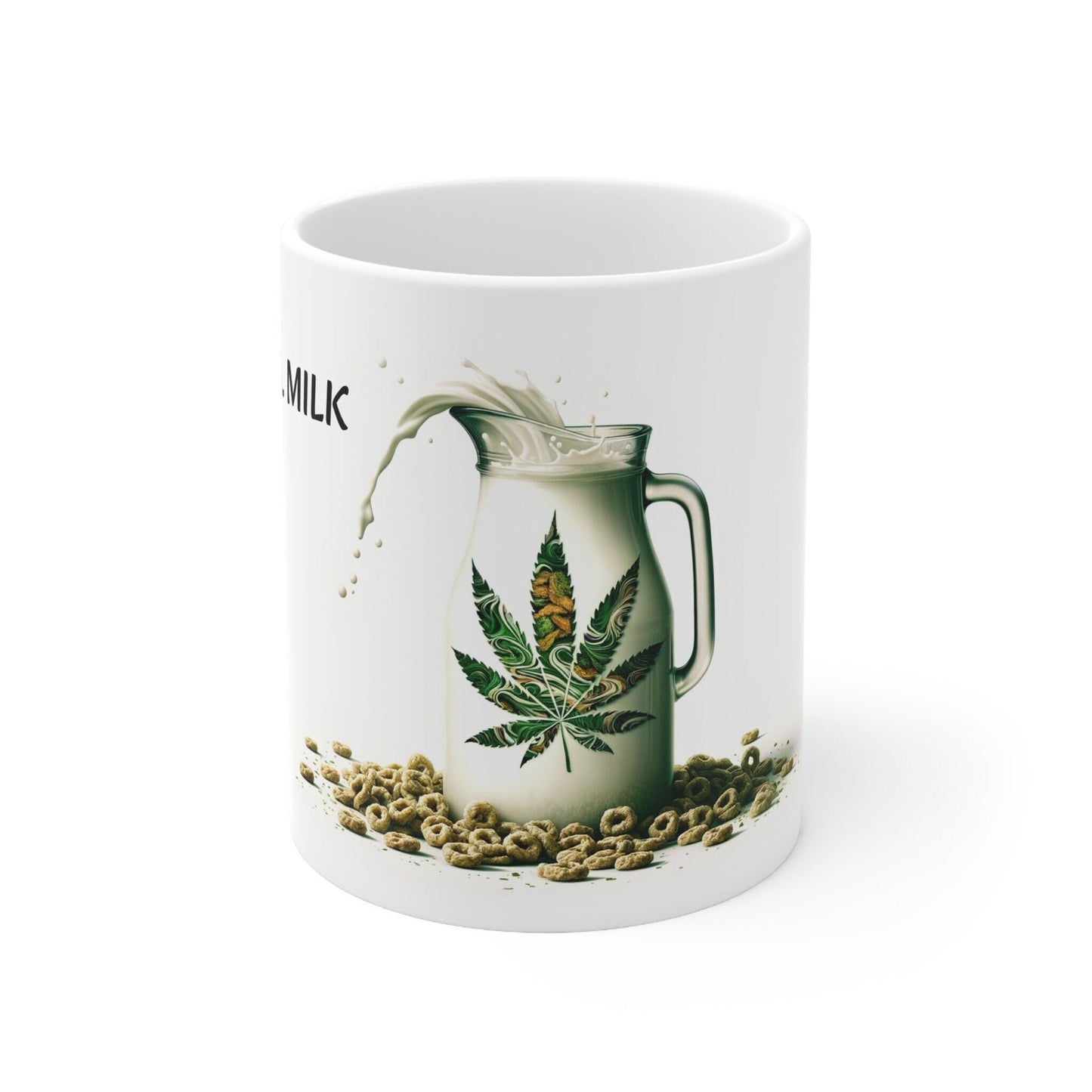 CEREAL MILK - Weed Coffee Mug (11oz) - Perfect Strains Gift for Smokers, Stoners, Growers; Wake and Bake Mug / 420 Weed Mug, Marijuana Gift
