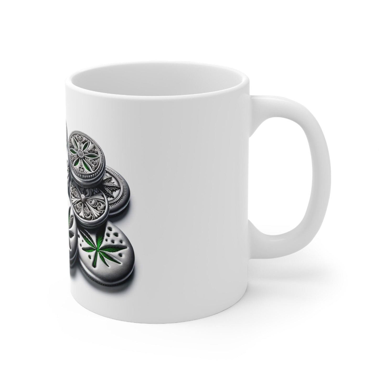 SILVER COOKIES - Weed Coffee Mug (11oz) - Perfect Strains Gift for Smokers, Stoners, Growers; Wake & Bake Mug / 420 Weed Mug, Marijuana Gift