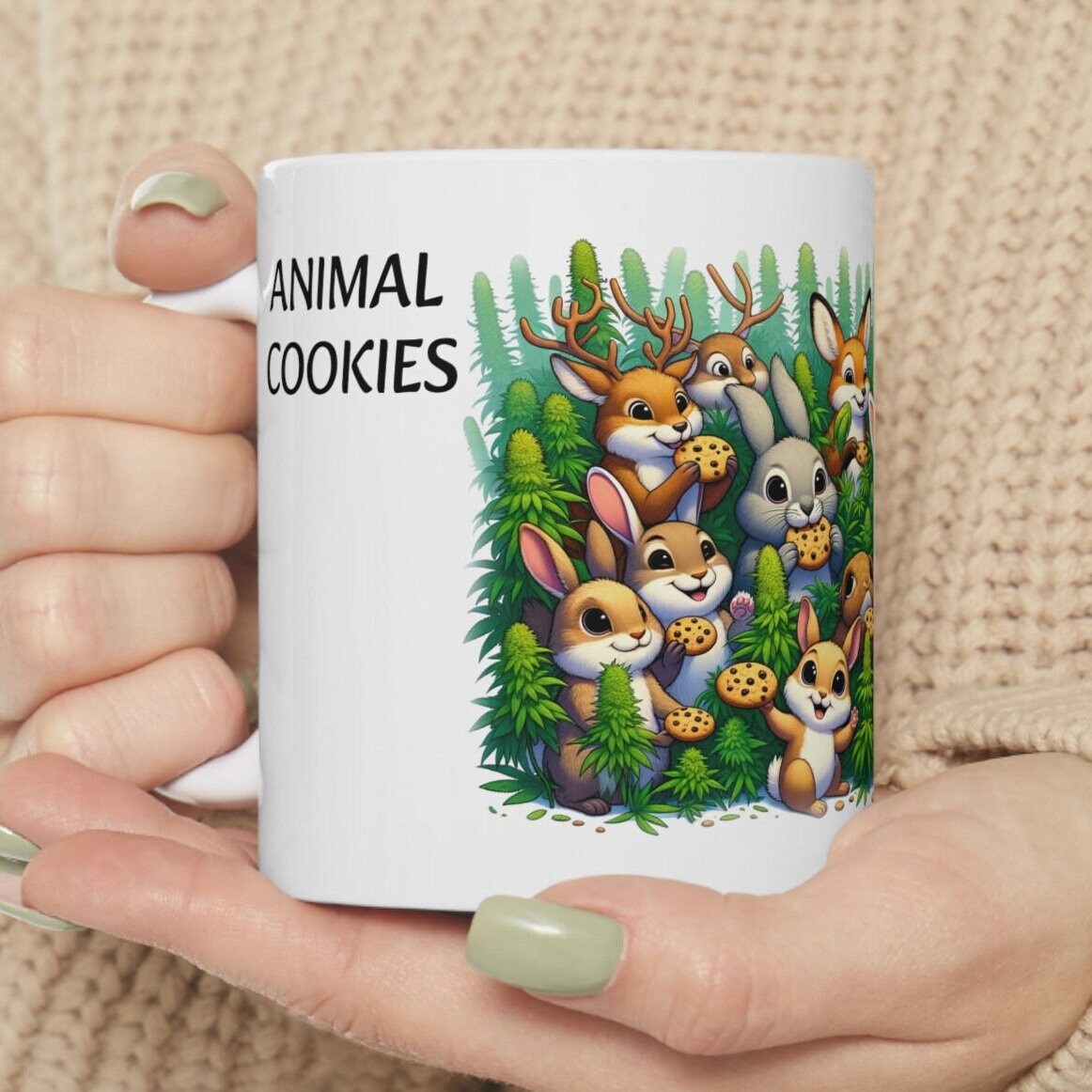 ANIMAL COOKIES - Weed Coffee Mug (11oz) - Perfect Strains Gift for Smokers, Stoners, Growers; Wake & Bake Mug / 420 Weed Mug, Marijuana Gift