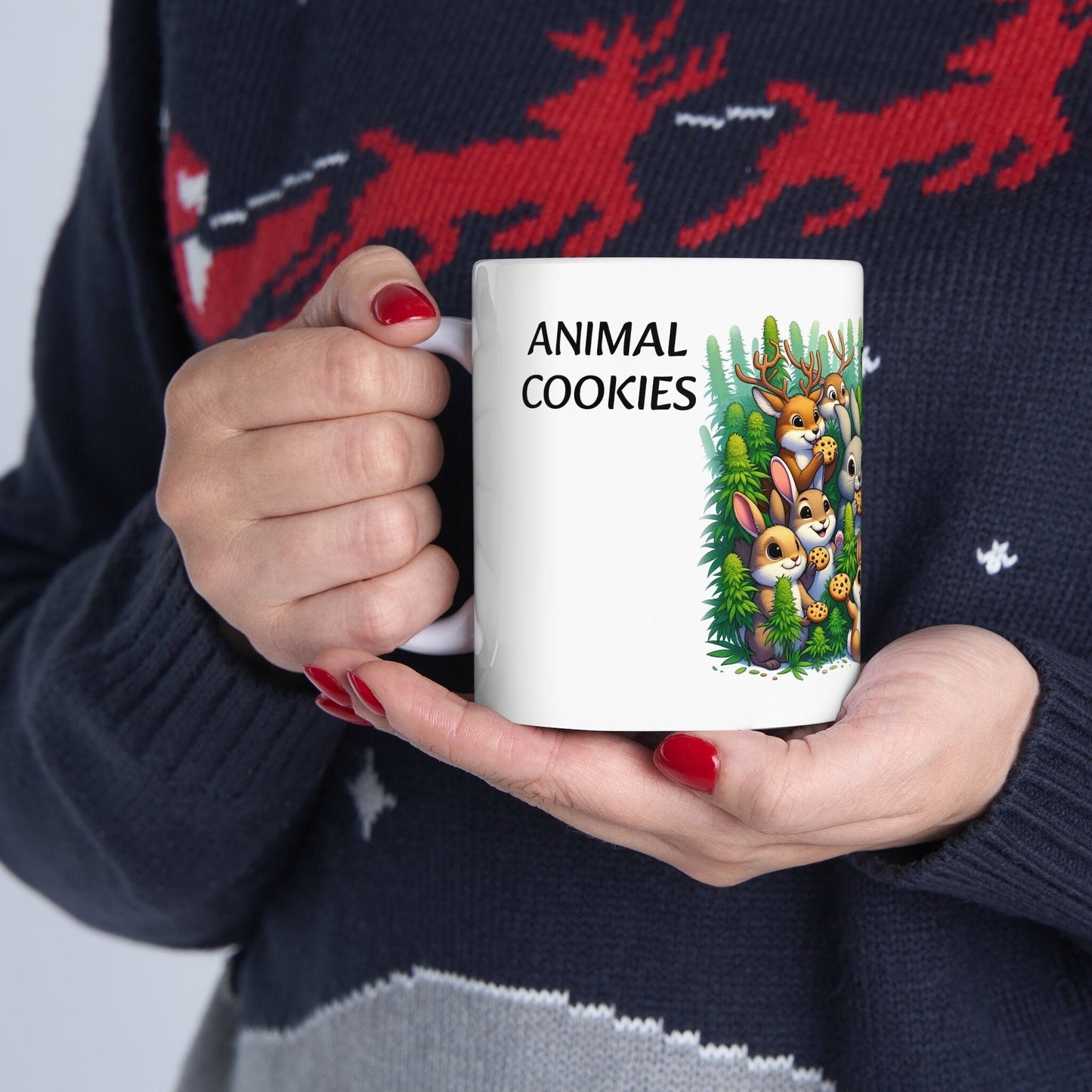 ANIMAL COOKIES - Weed Coffee Mug (11oz) - Perfect Strains Gift for Smokers, Stoners, Growers; Wake & Bake Mug / 420 Weed Mug, Marijuana Gift