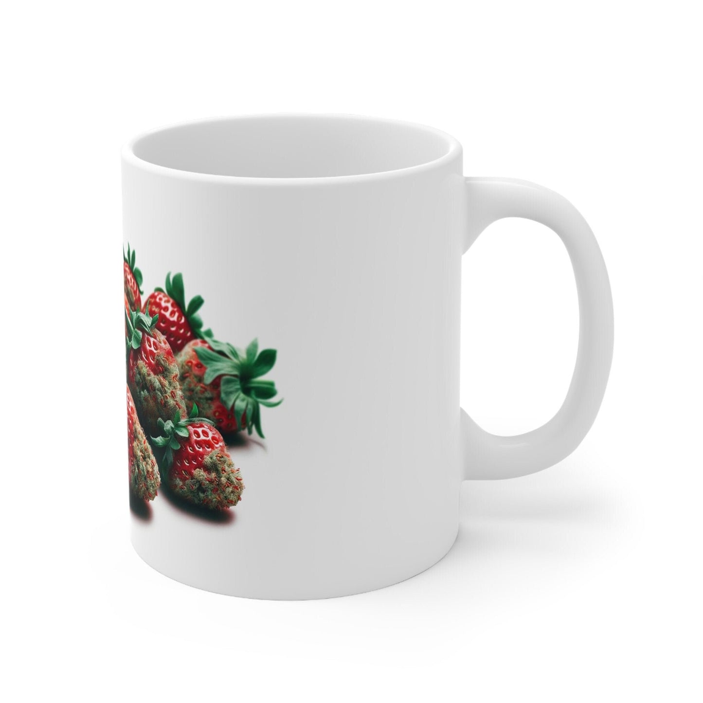 STRAWBERRY NUGGETS - Weed Coffee Mug (11oz) - Perfect Strains Gift for Smokers, Stoners, Growers; Wake & Bake / 420 Weed Mug, Marijuana Gift