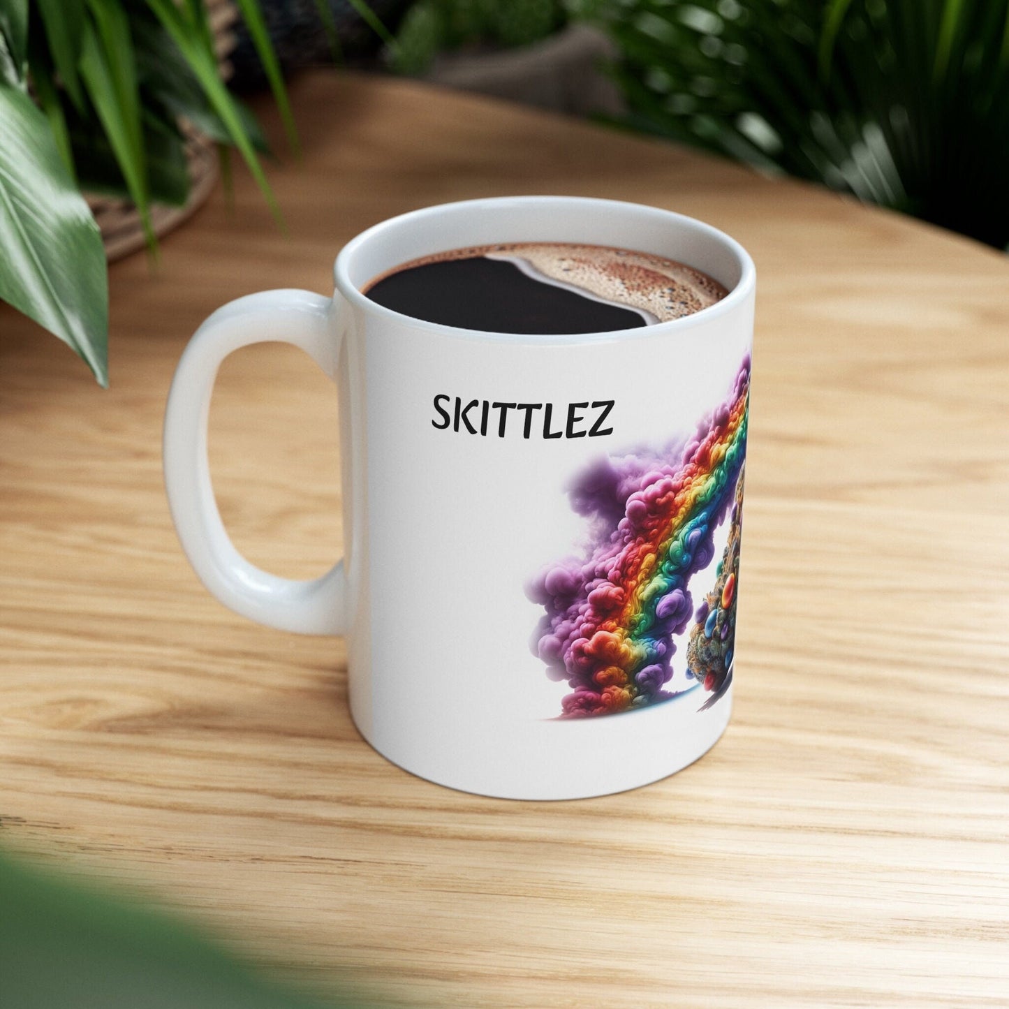 SKITTLEZ - Weed Coffee Mug (11oz) - Perfect Strains Gift for Smokers, Stoners, Growers; Wake and Bake Mug / 420 Weed Mug, Marijuana Gift