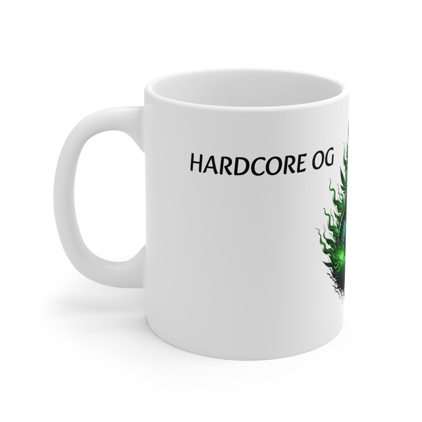 HARDCORE OG - Weed Coffee Mug (11oz) - Perfect Strains Gift for Smokers, Stoners, Growers; Wake and Bake Mug / 420 Weed Mug, Marijuana Gift