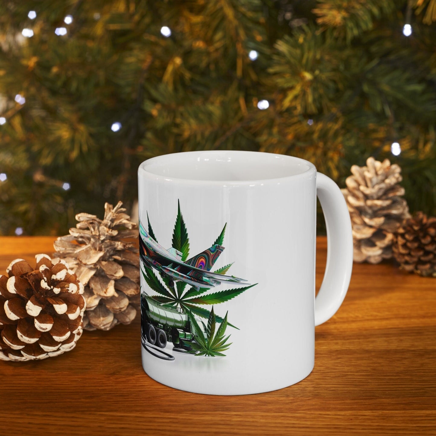 JET FUEL - Weed Coffee Mug (11oz) - Perfect Strains Gift for Smokers, Stoners, Growers; Wake and Bake Mug / 420 Weed Mug, Marijuana Gift